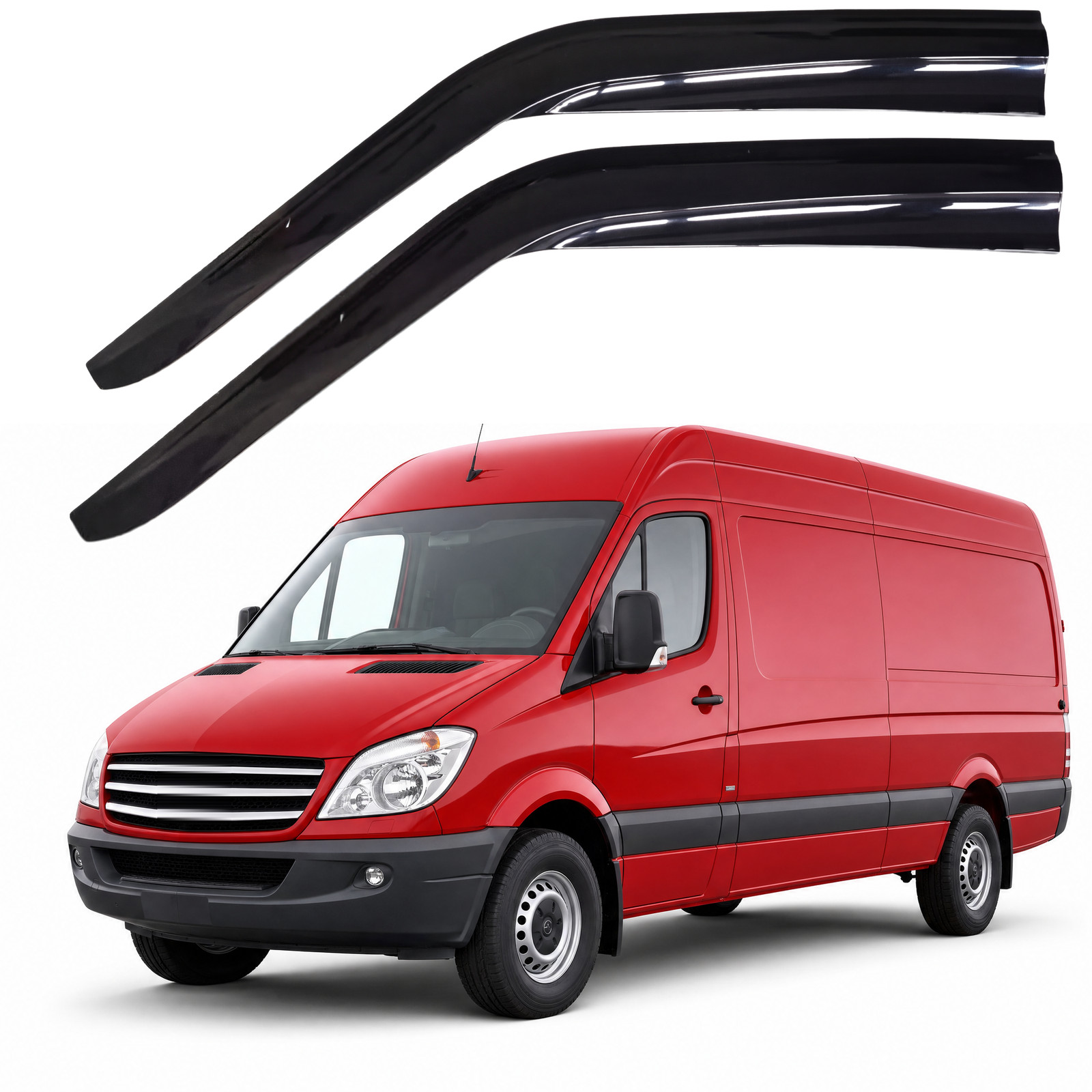 For Dodge Freightliner Mercedes Sprinter 2007-2018 Window Visor Rain Guard 2Pc