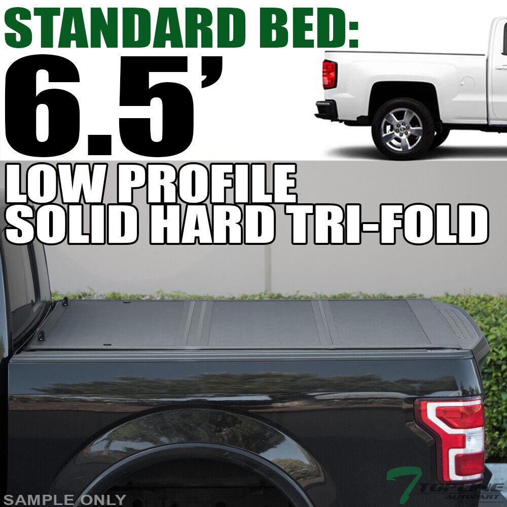 Topline For 2014-2019 Silverado/Sierra 6.5\' Lo Pro Hard Tri Fold Tonneau Cover