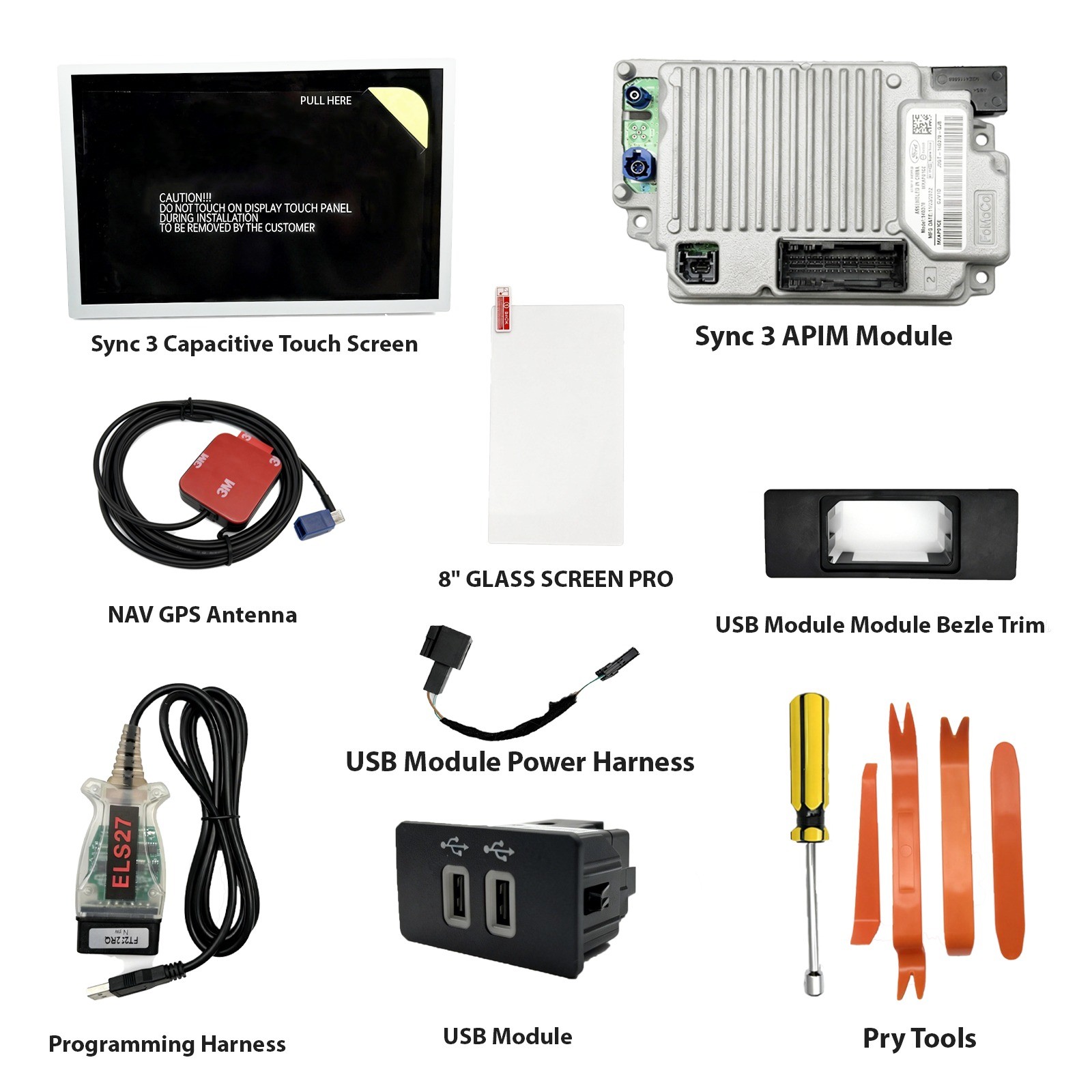 fitsSYNC 2 To SYNC 3 Upgrade Kit 3.4 Fit for Ford Sync3 APIM Module Carplay