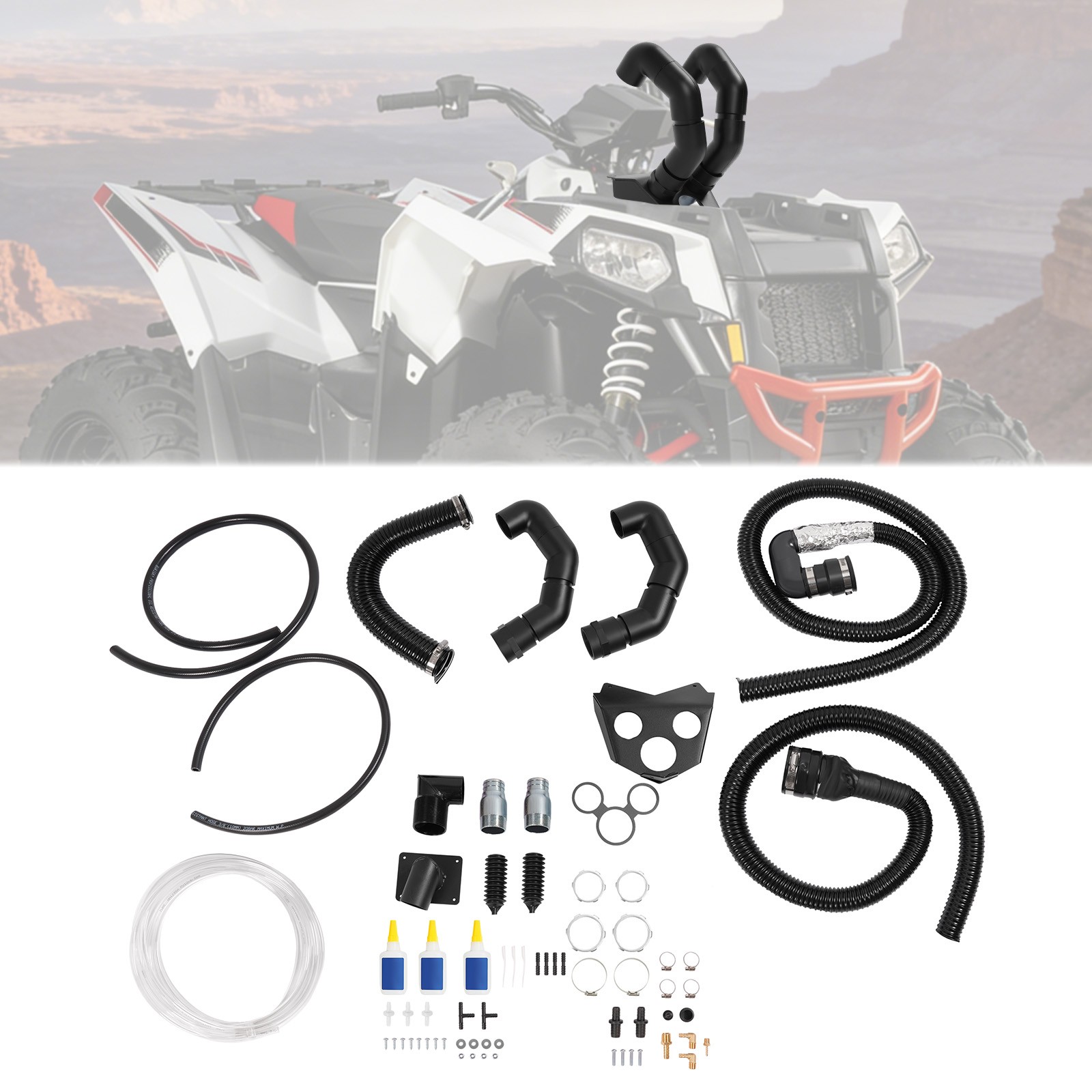 RISER SNORKEL KIT For 2013-2026 Polaris Scrambler 850 / 1000 / 1000 S 19-26 ATV