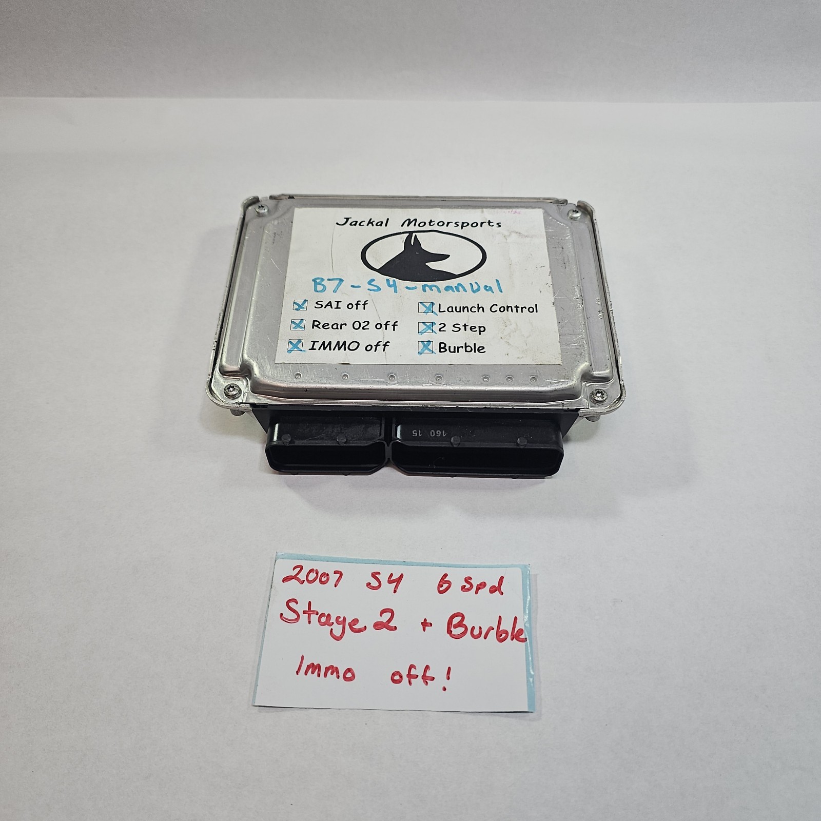 2006-2008 Audi S4 B7 Manual 4.2L Jackal Stage 2 ECM ECU Burble 8E2910560 OEM 2006-2008 Audi S4 B7 Manual 4.2L Jackal Stage 2 ECM ECU Burble 8E2910560 OEM