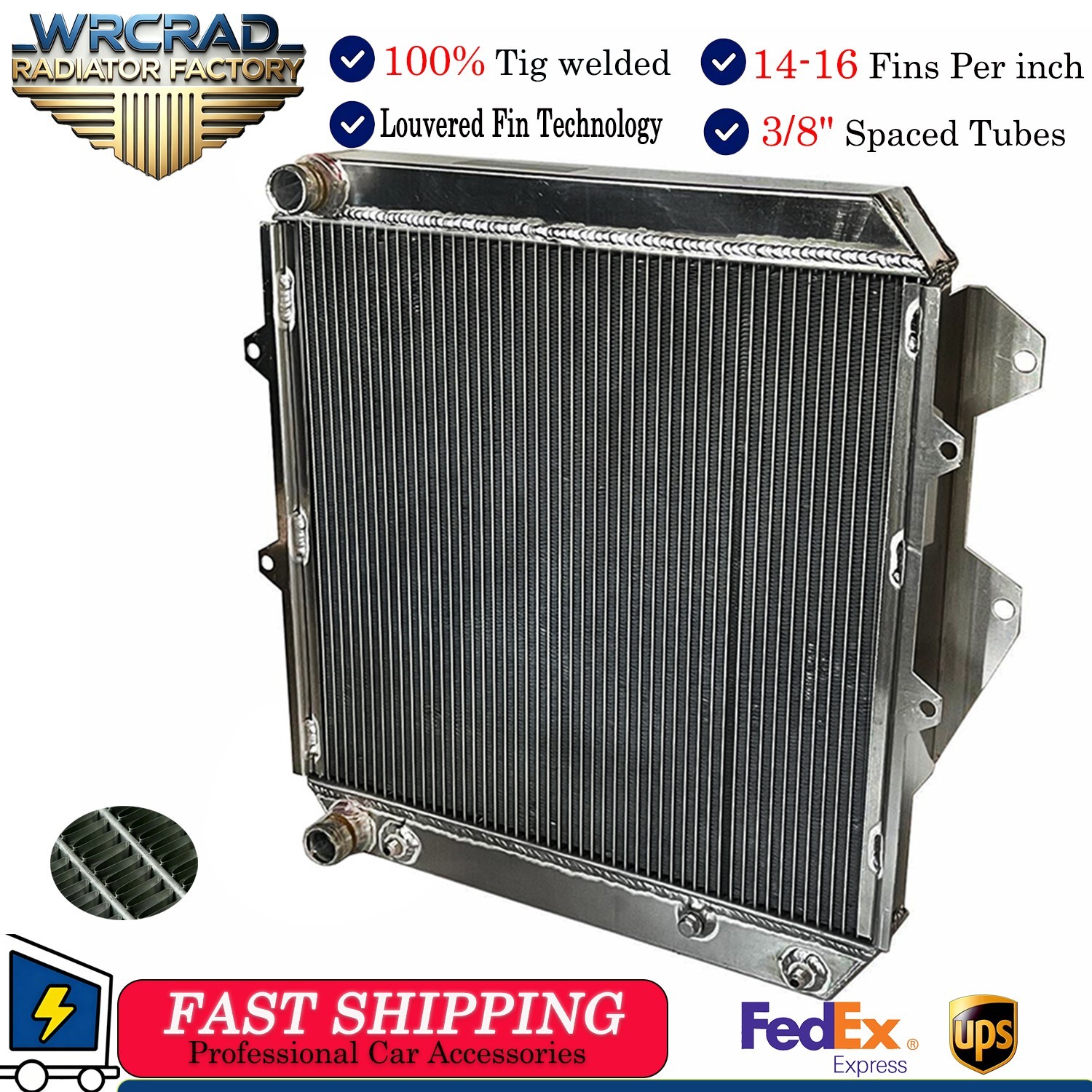 Radiator Fits Toyota Land Cruiser LJ70/71/73/77/78 2LTE 2.4TD 1990-1993 92 AT MT