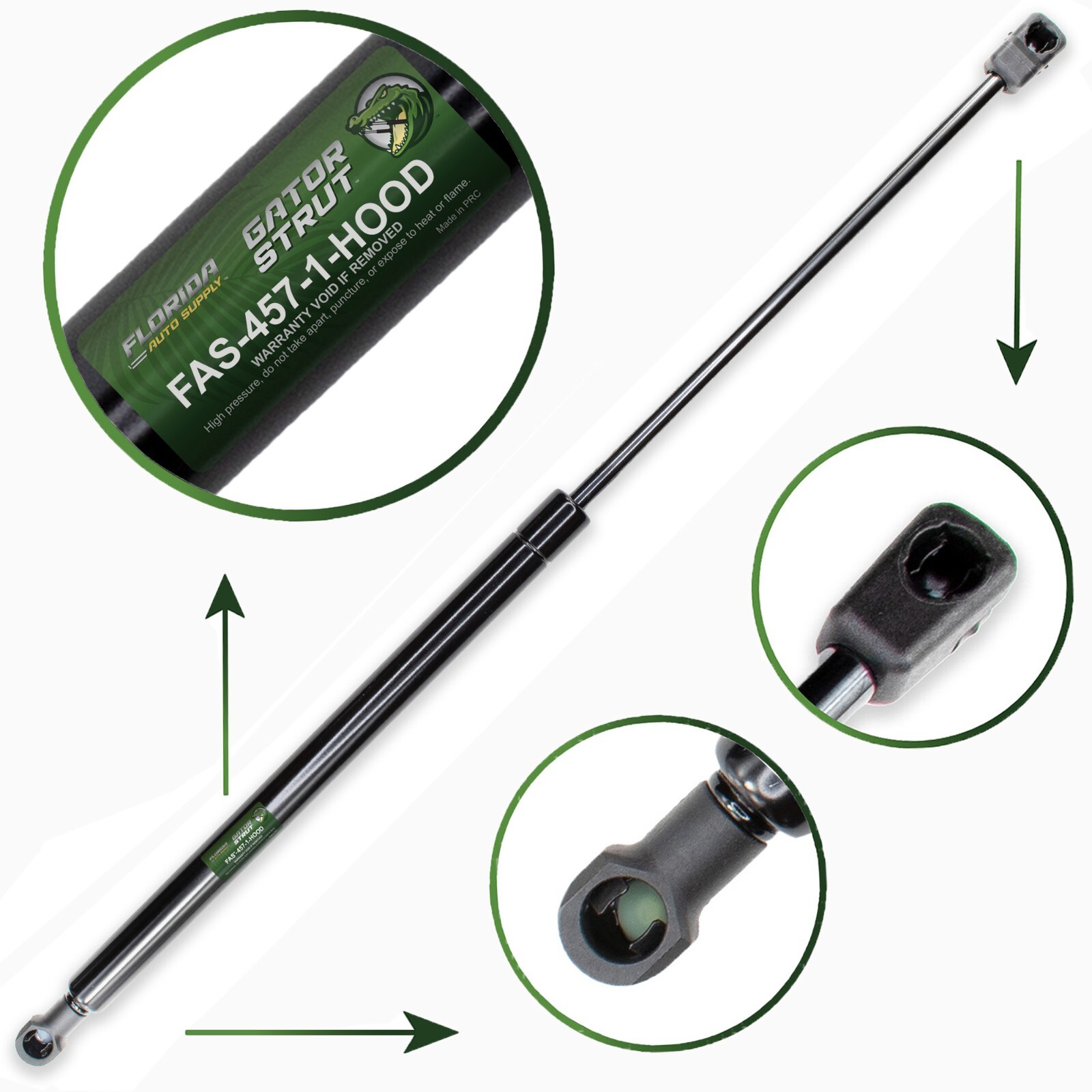 One Hood Lift Support Strut FAS-457-1 For 08-12 Chevy Malibu, 07-09 Saturn Aura One Hood Lift Support Strut FAS-457-1 For 08-12 Chevy Malibu, 07-09 Saturn Aura
