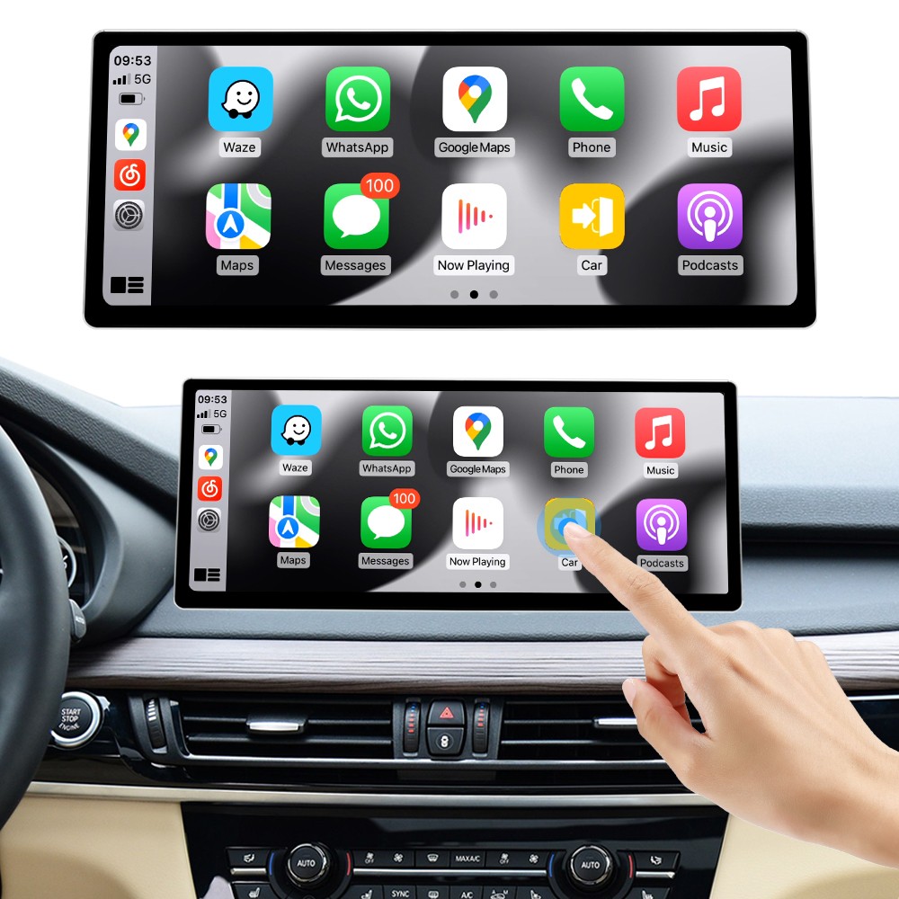 Ultra-thin 12.3\'\' Wireless CarPlay TouchScreen For BMW X5 F15 F85 X6 F16 F86 NBT
