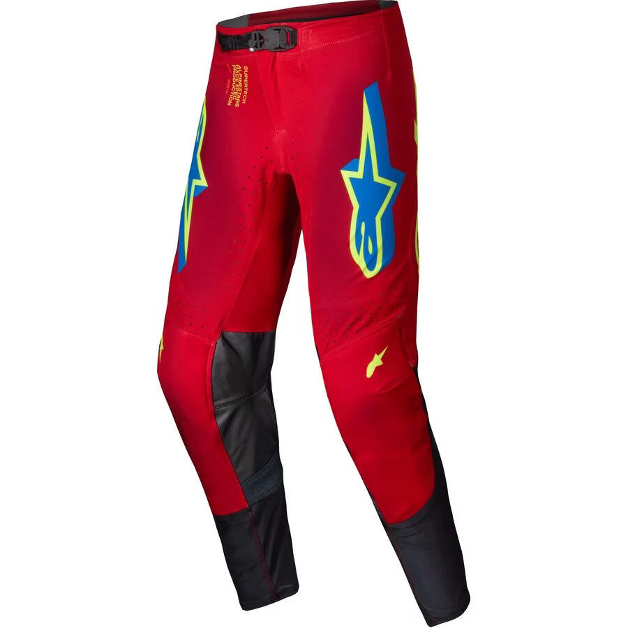 Alpinestars 2025 Supertech Pants - Maker - Bright Red/Flo Yellow, 34