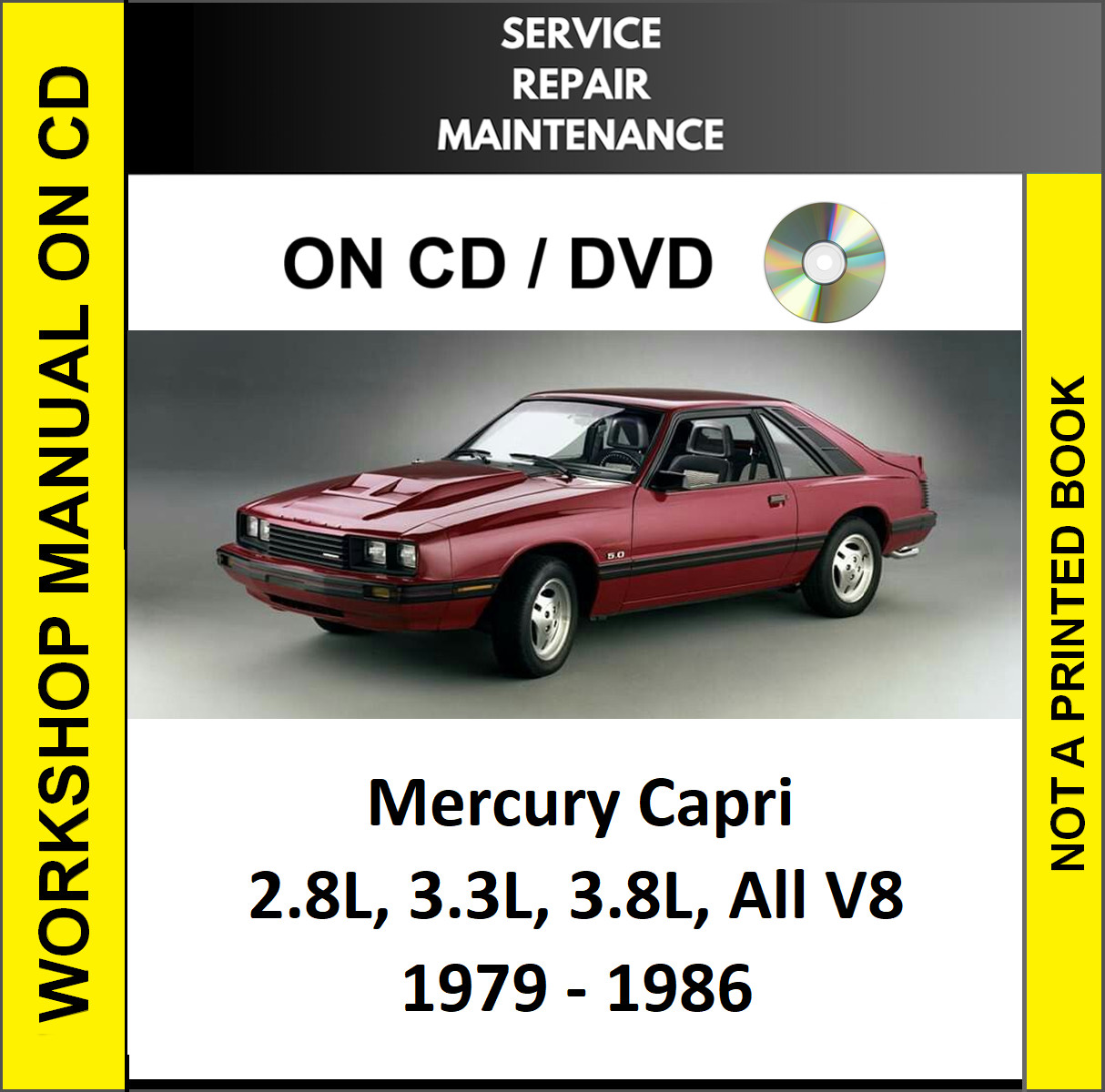 FORD MERCURY CAPRI 1979 - 1986 SERVICE REPAIR WORKSHOP MANUAL CD