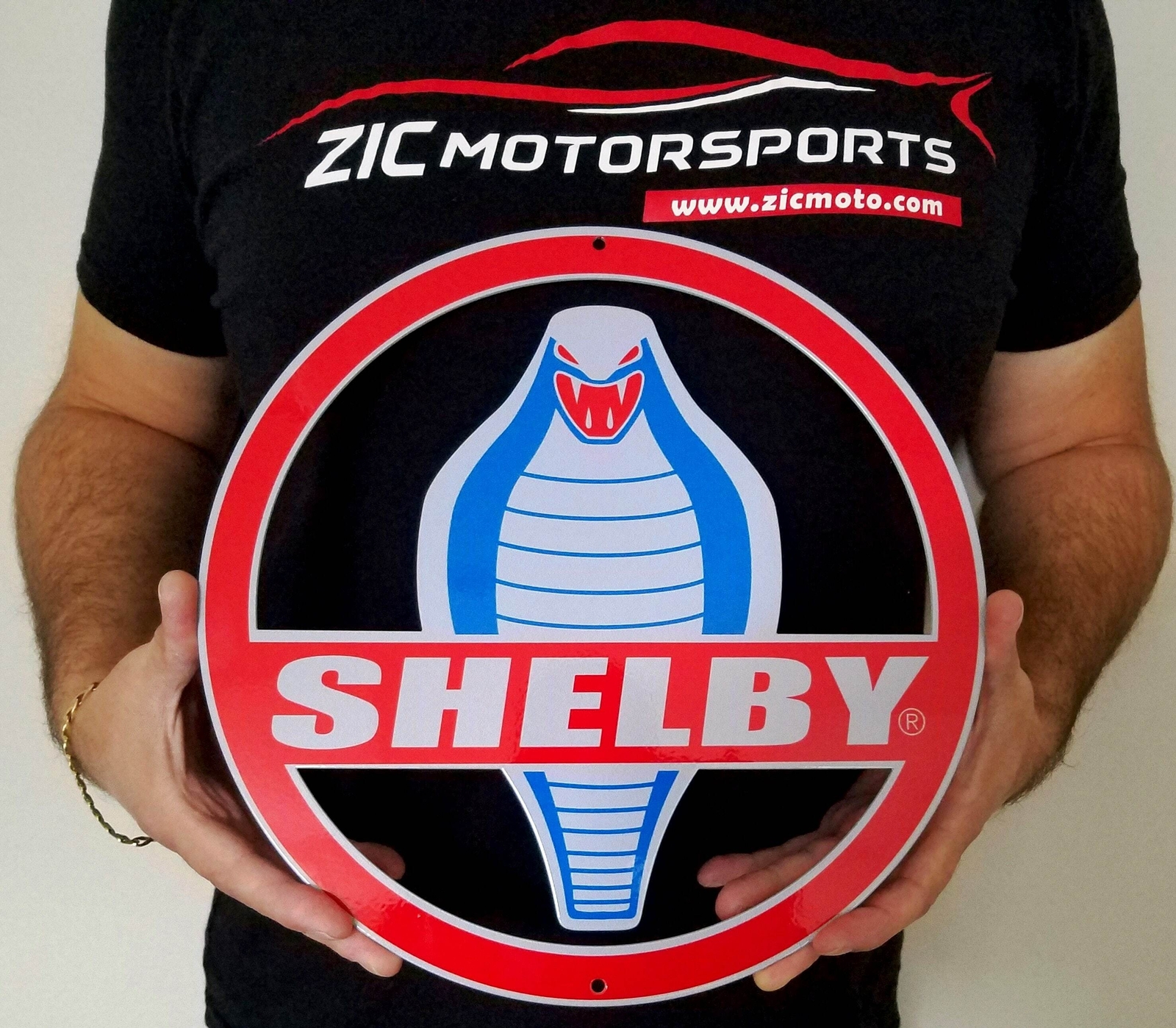 SHELBY COBRA SNAKE – ROUND STEEL WALL SIGN - 11.75\