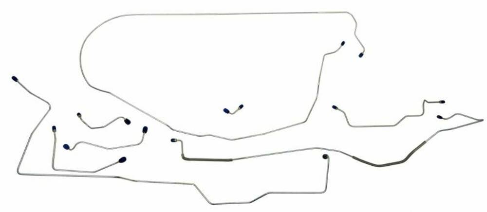 Fits 1967 Ford Mustang Complete Brake Line Set V8 Power Disc MBLK18
