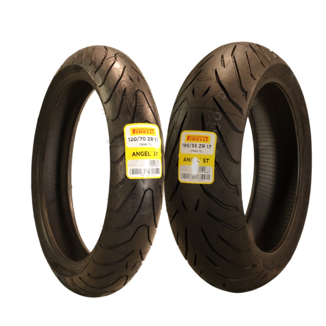 Pirelli Angel ST 120/70ZR17 (58W) Front & 190/55ZR17 (75W) Rear Motorcycle Tires