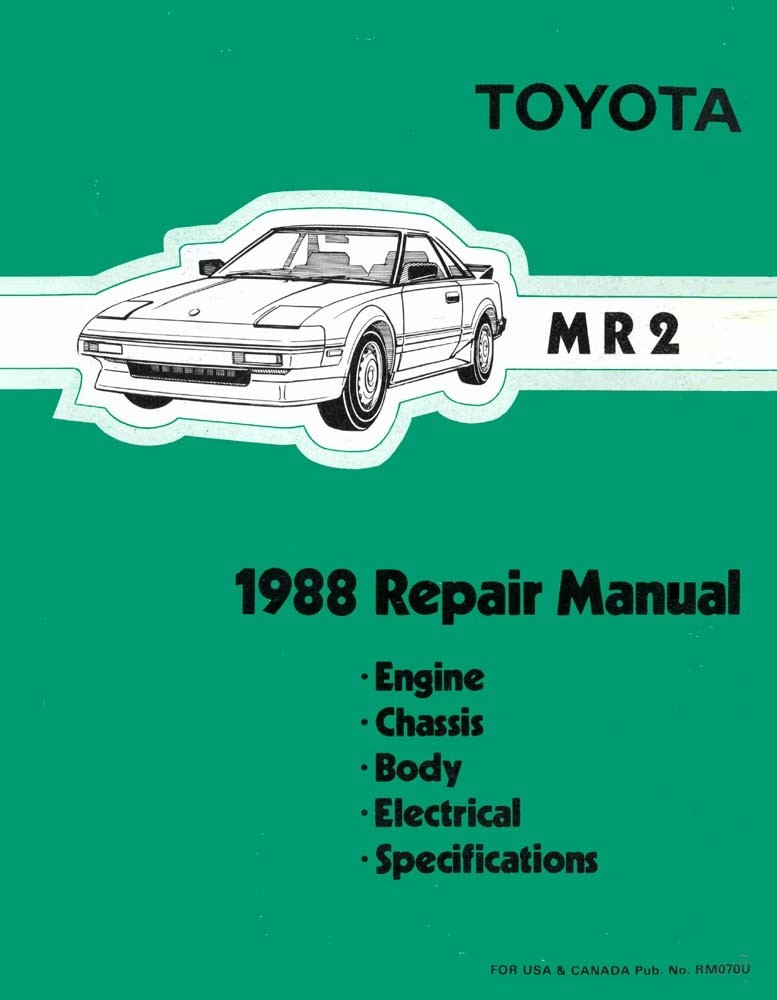 1988 Toyota MR-2 Factory Shop Service Manual