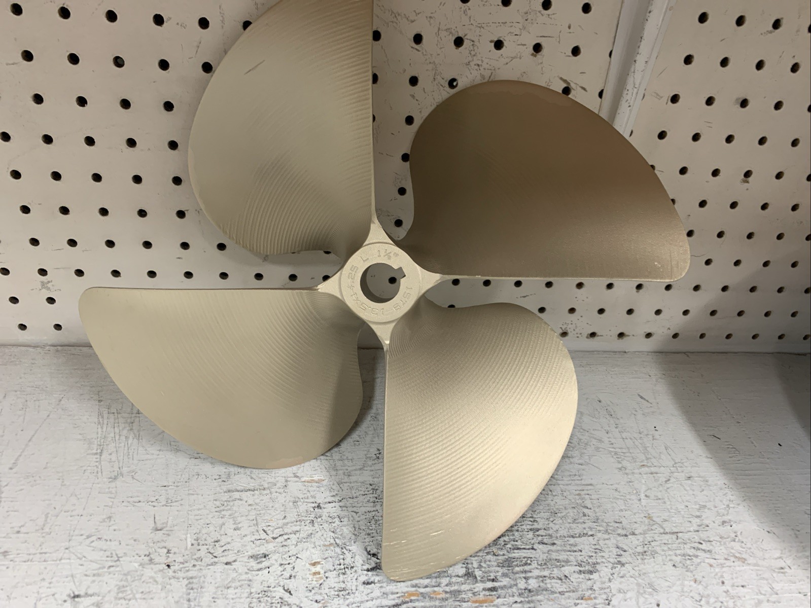 Acme 13.5 x 14.25 1579 4 Blade Inboard Propeller Left Hand Nibral Cupped 1 1/8 Acme 13.5 x 14.25 1579 4 Blade Inboard Propeller Left Hand Nibral Cupped 1 1/8