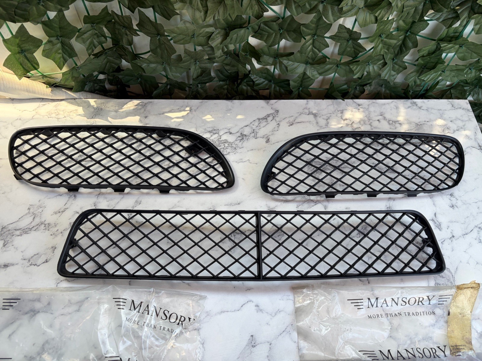 2003-2008 Bentley Continental GT GTC  Front  Lower Bumper Grilles OEM Manso