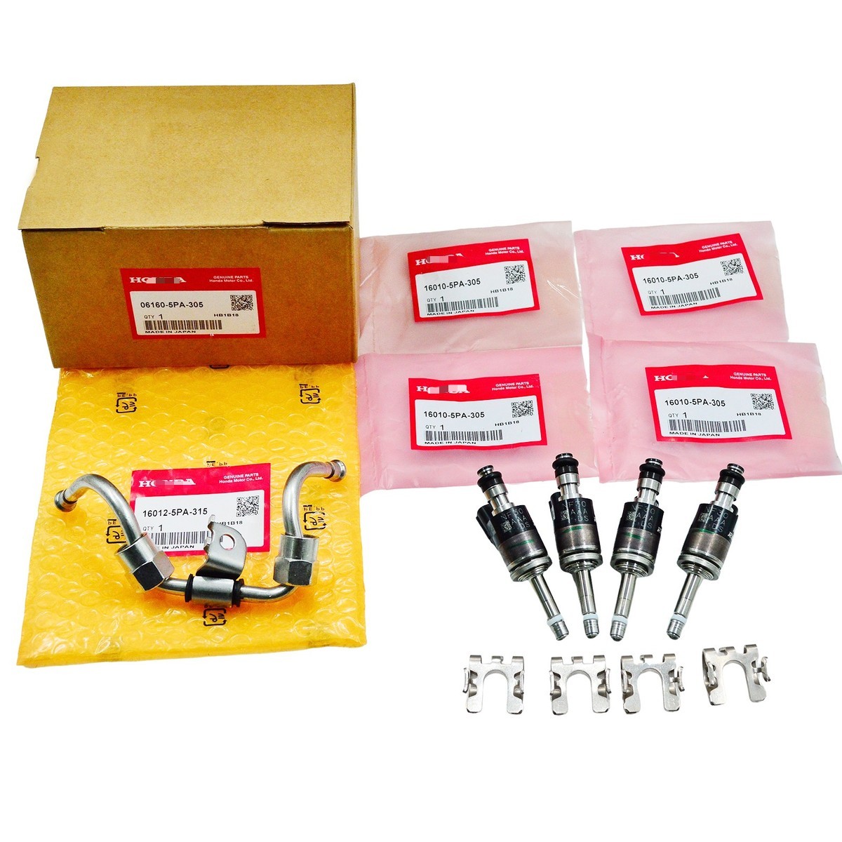 OEM NEW For Honda Injector Kit Fuel 1.5L (VIN REQ) 06160-5PA-305 16012-5PA-315