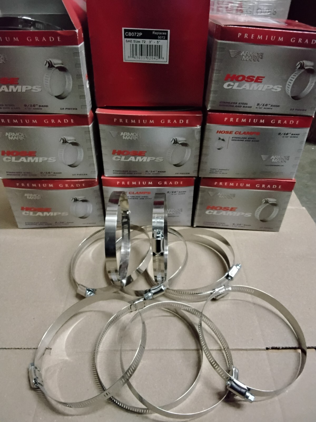 100 pcs ArmorMark Hose Clamps, Abrazaderas Size 72 (3 100 pcs ArmorMark Hose Clamps, Abrazaderas Size 72 (3