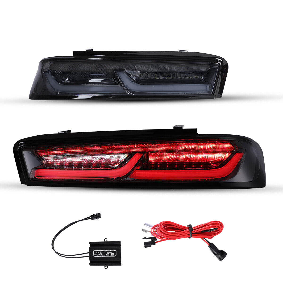 Smoke LED Sequential Tail Lights For 2016 2017 2018 Chevy Camaro Rear Lamps Pair