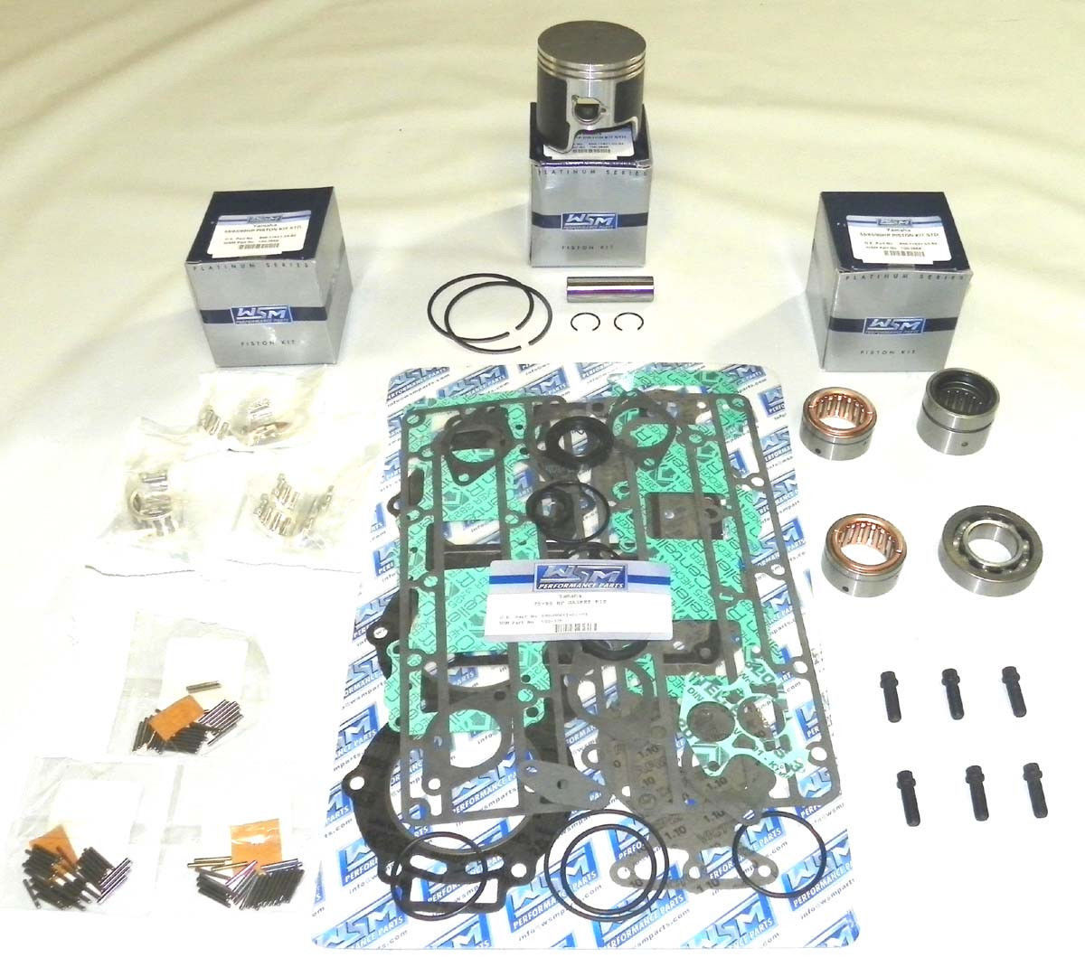 WSM Yamaha 75 / 85 / 90 Hp 3 Cylinder Rebuild Kit .020 OVER 3.248\