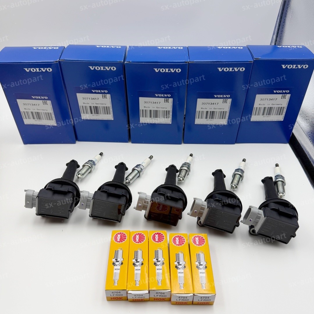 5X Ignition Coil & Spark Plug For Volvo C30 C70 S40 S60 V50 UF517 