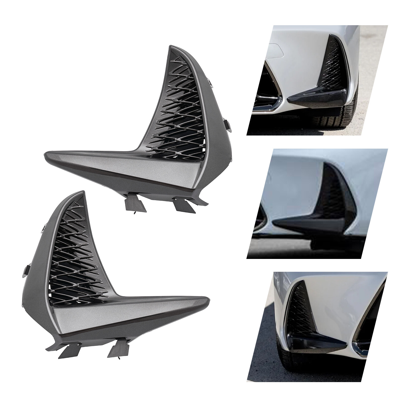 2x Bumper Grille Set For Lexus IS300 2017-2020 LX1039124 LX1038124 Left&Right US