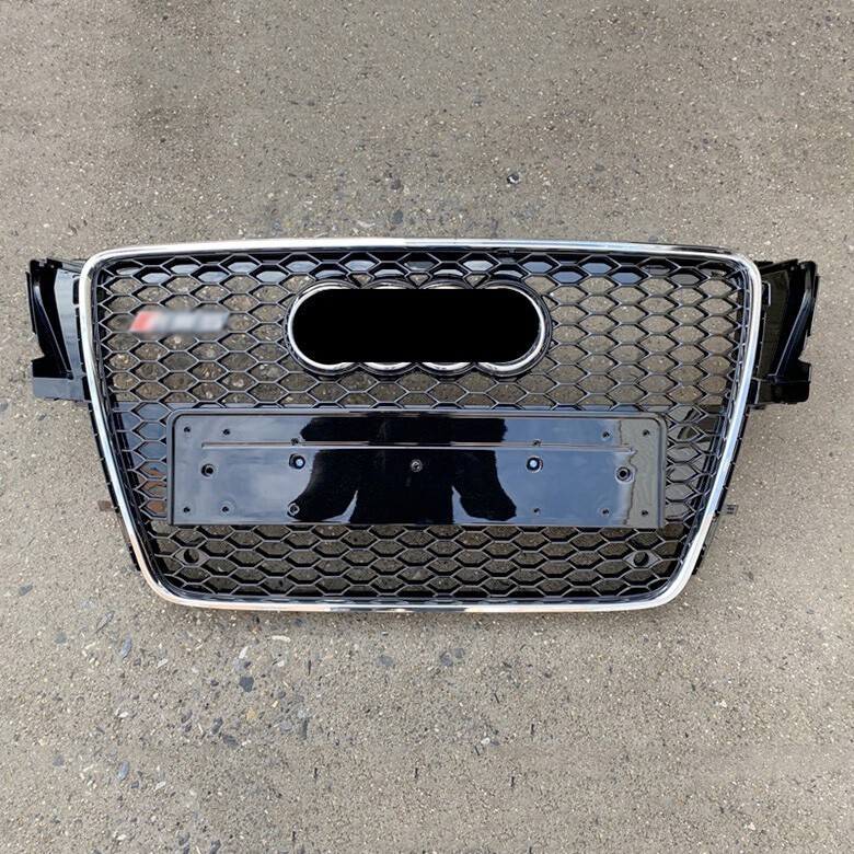 Chrome Frame Honeycomb Sport Mesh Rs5 Style Grille For 2008-12 Audi A5/S5 B8 8T