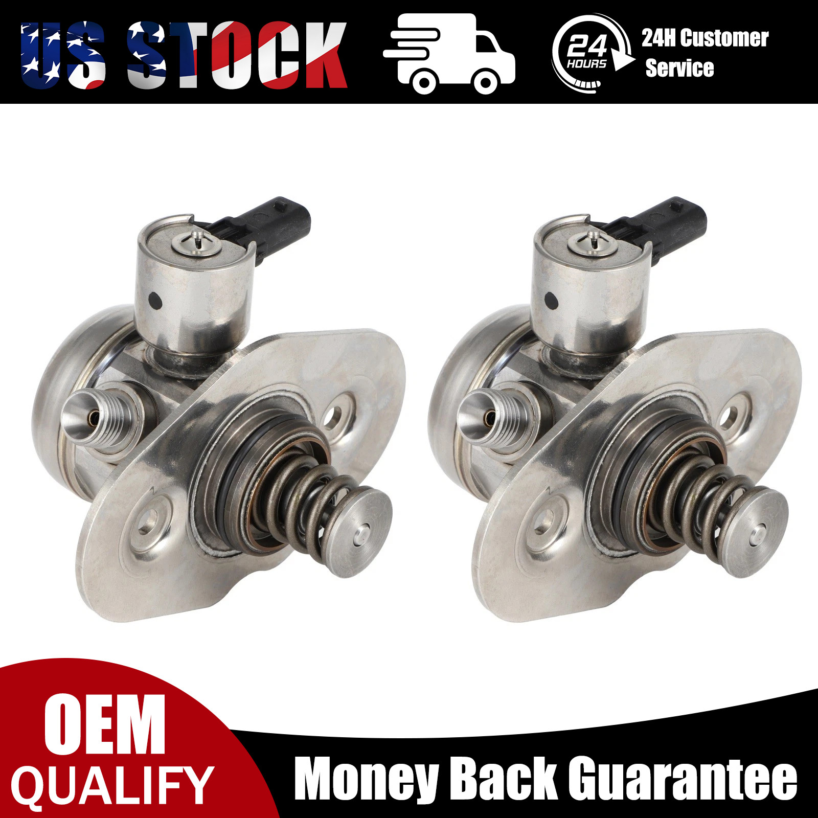 2 x High Pressure Fuel Pump for BMW 550i 550i GT 650i 750i xDrive 750Li M6 4.4L