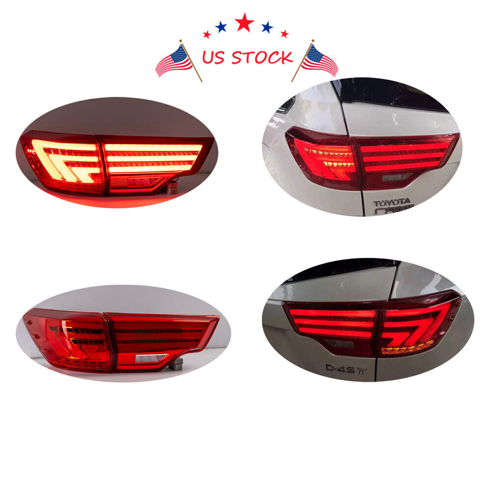L+R LED Tail Light Red Rear Lamps For 2014-2018 Toyota Highlander Plug & play