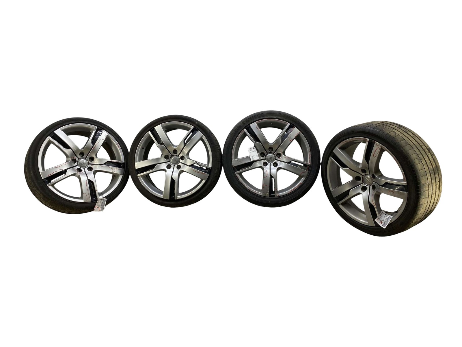 2012 FISKER KARMA STAGGERED WHEEL RIM SET X4 22X8.5' 22X9.5' ET 40.7 OEM