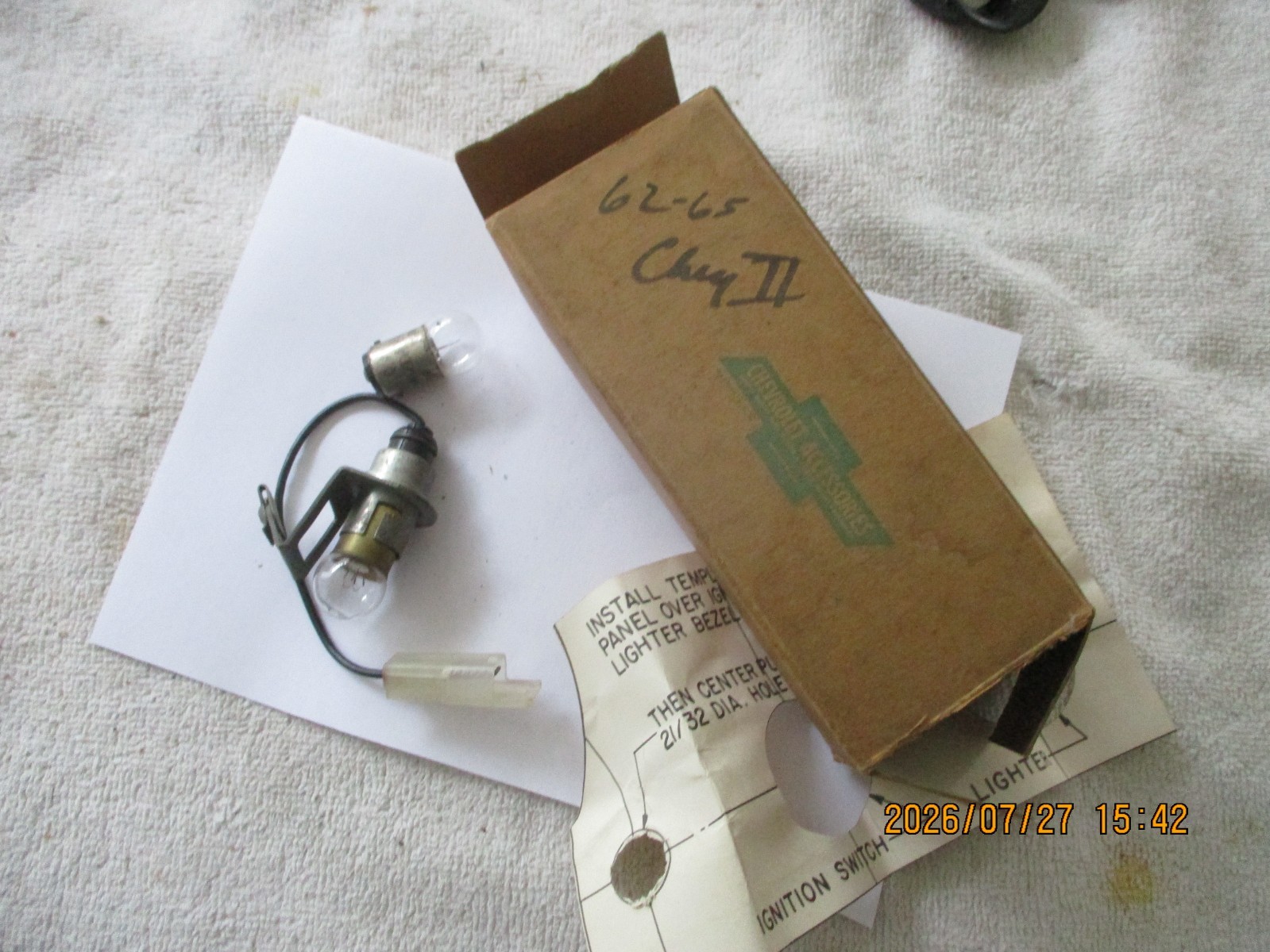 NOS 1962-1965 CHEVROLET NOVA, CHEVY 2 PARKING BRAKE ALARM PARTS NOS 1962-1965 CHEVROLET NOVA, CHEVY 2 PARKING BRAKE ALARM PARTS