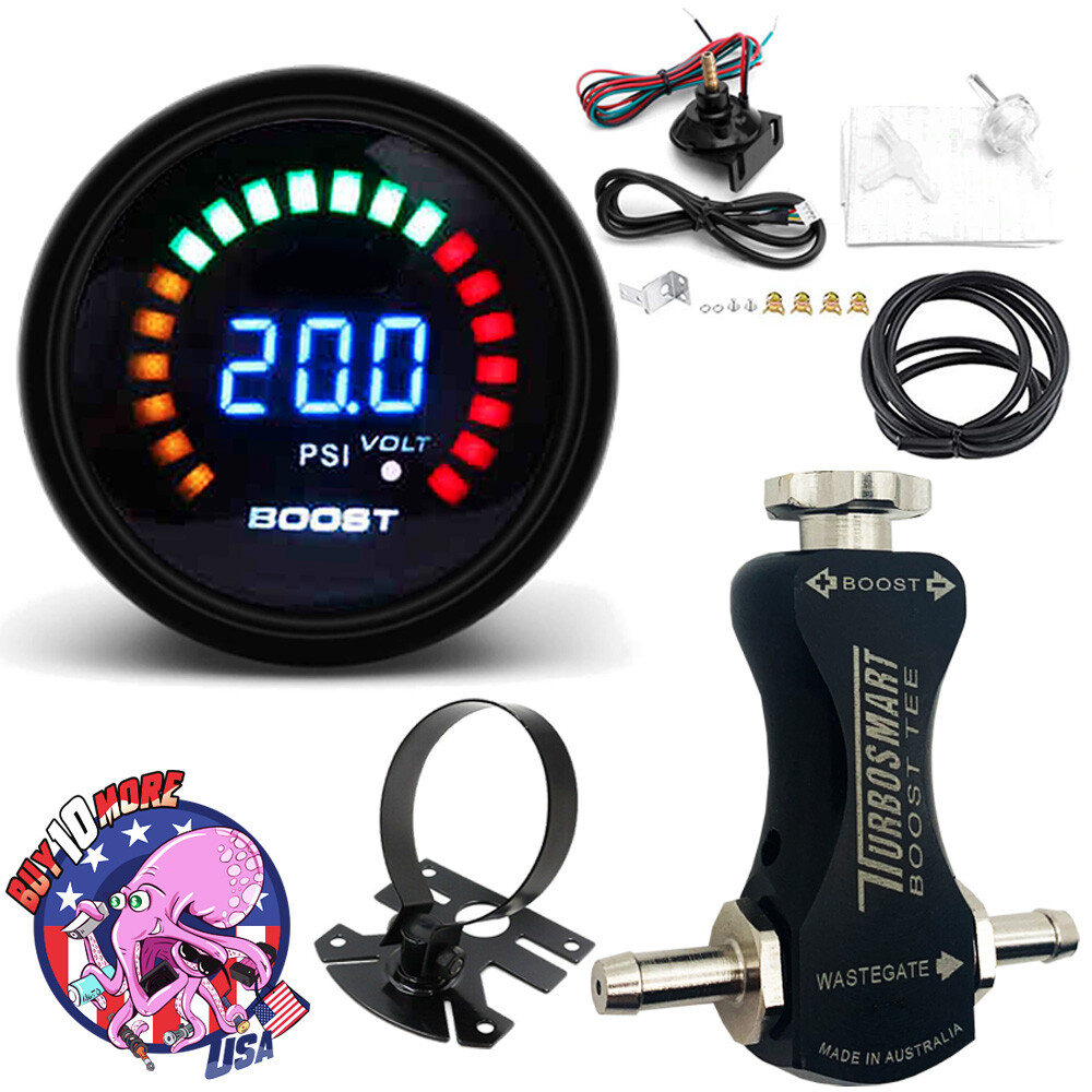 Turbosmart Boost Control Kit Black + 52mm Digital PSI Boost Gauge + Mount - USA
