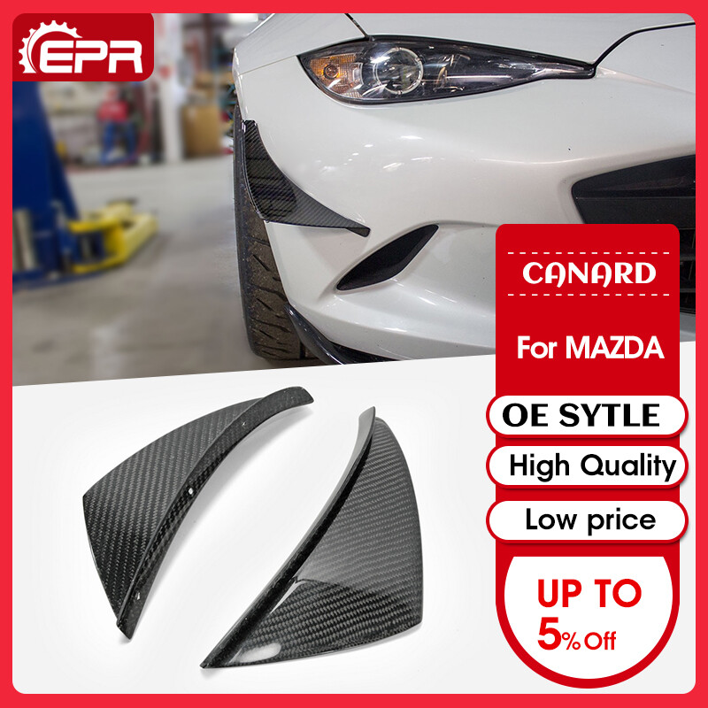 For Mazda MX5 Miata ND Verus Carbon Fiber Front Bumper Canard Kits
