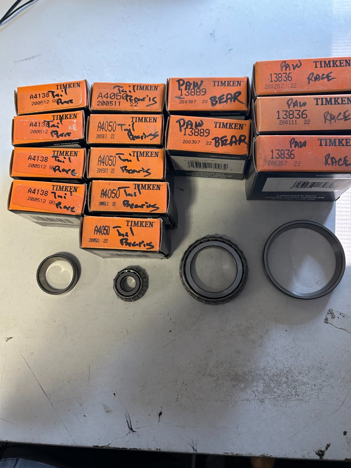 Timken Aircraft Bearings and Races for Piper Pawnee main and  and Other Aircraft