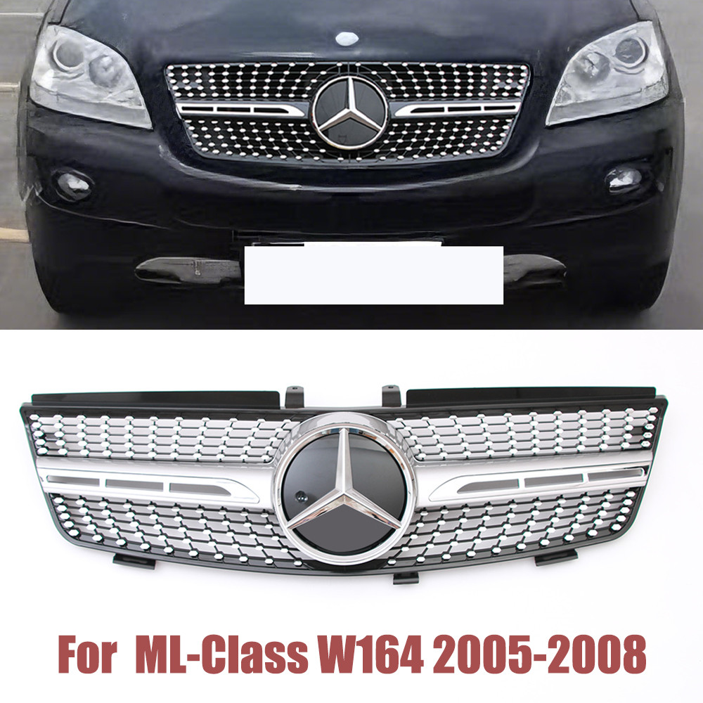 NEW Grille W/Emblem For 2005-2008 Mercedes Benz ML-Class W164 ML320 ML350 ML550