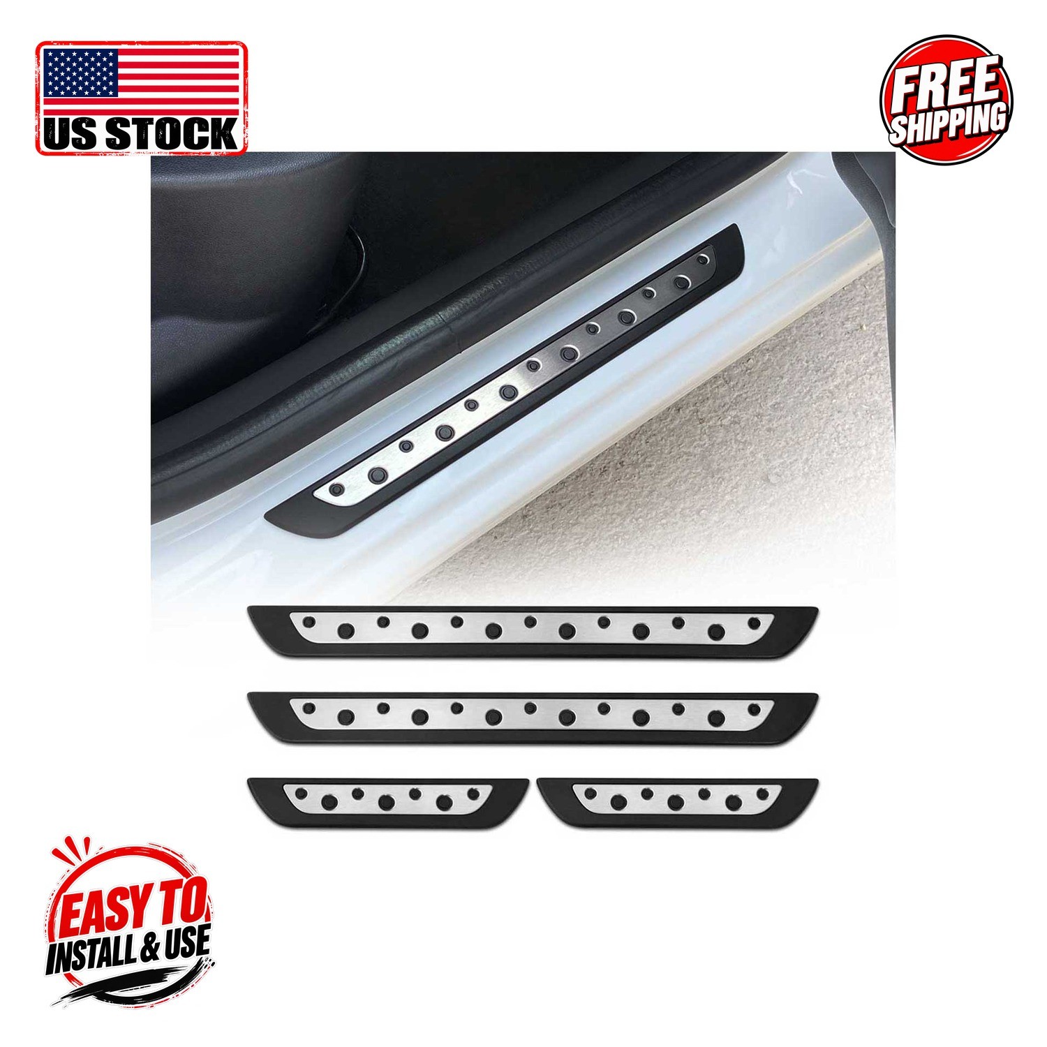LAND ROVER RANGE ROVER SPORT Door Sill Cover Dotsill S.Steel Gloss Silver 4 Pcs