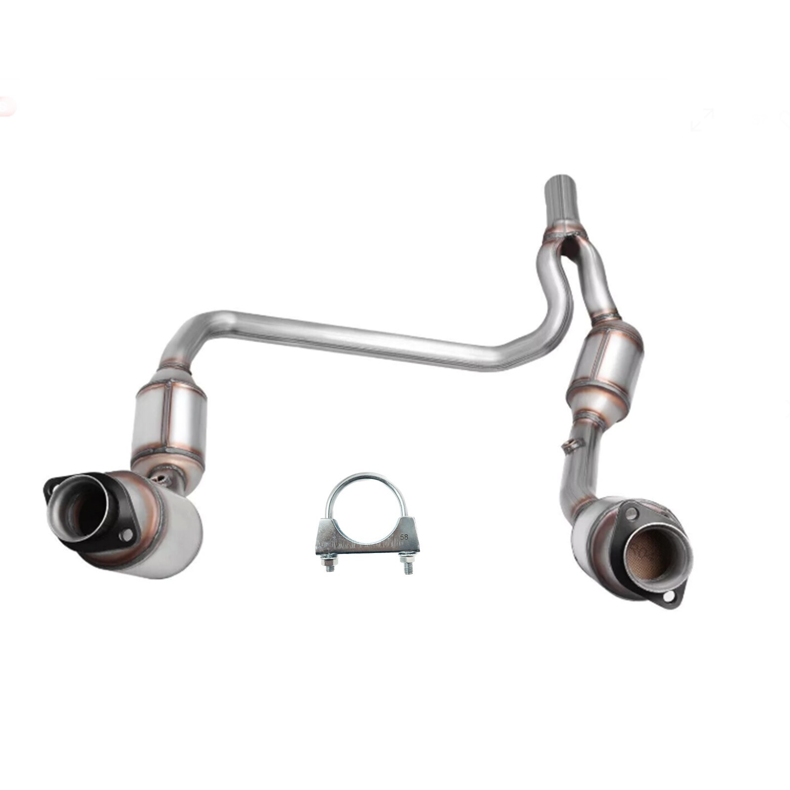 HIGHFLOW Catalytic Converter For 2007-2009 Jeep Wrangler 3.8L Y-Pipe Front EPA
