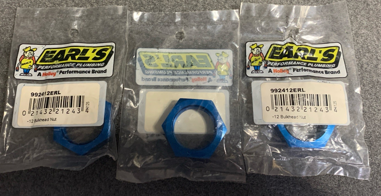 Earls Performance Plumbing 3Qty -12 Bulkhead Nut Part# 992412ERL Earls Performance Plumbing 3Qty -12 Bulkhead Nut Part# 992412ERL