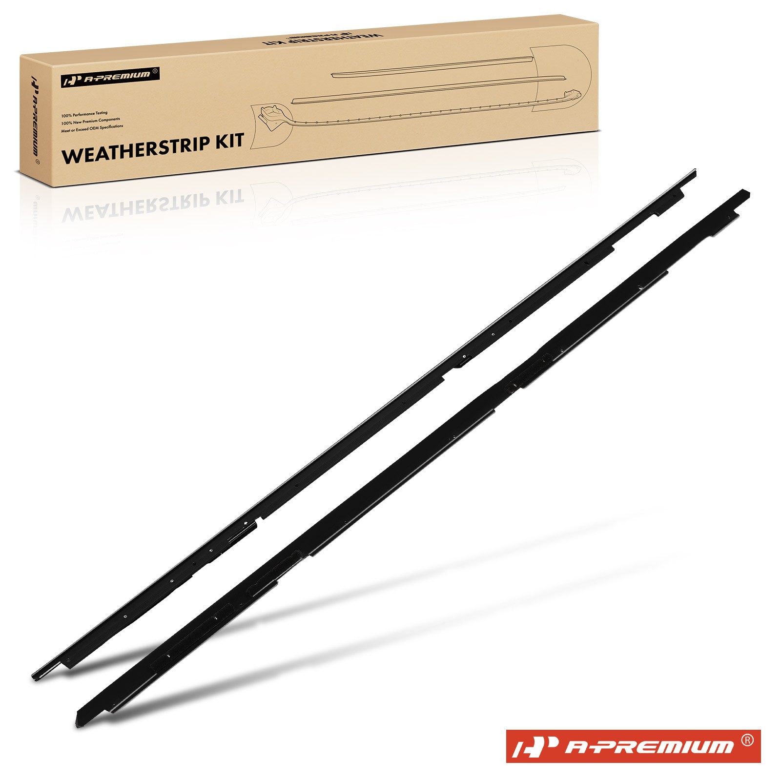 A-Premium 2x Door Window Sweep Weatherstrip Seals Outer for Chevy Camaro Pontiac