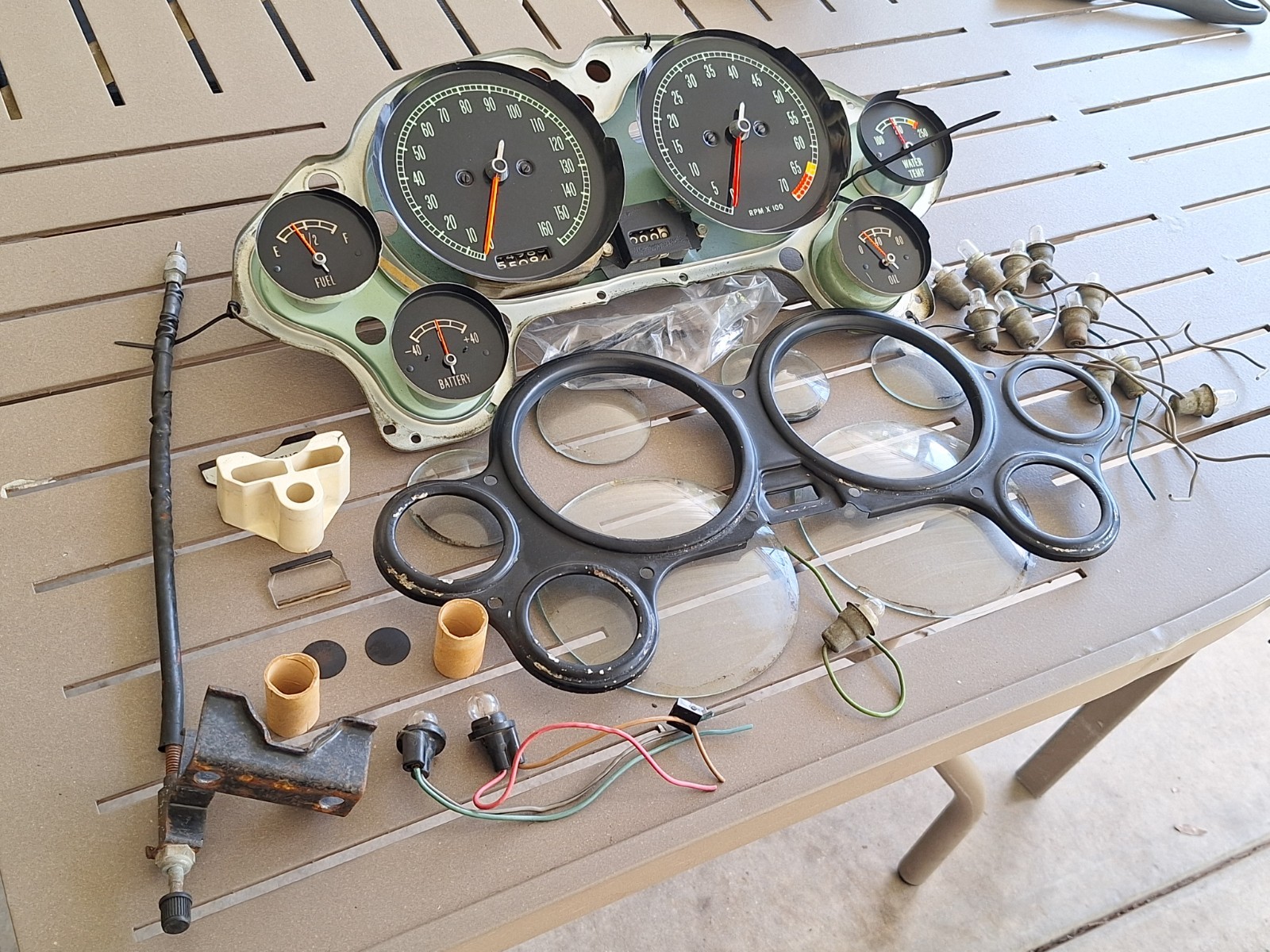 EXC 1966 C2 Corvette AC Gauge Cluster 55k OEM 6500 Redline L72 427/425HP 65 67