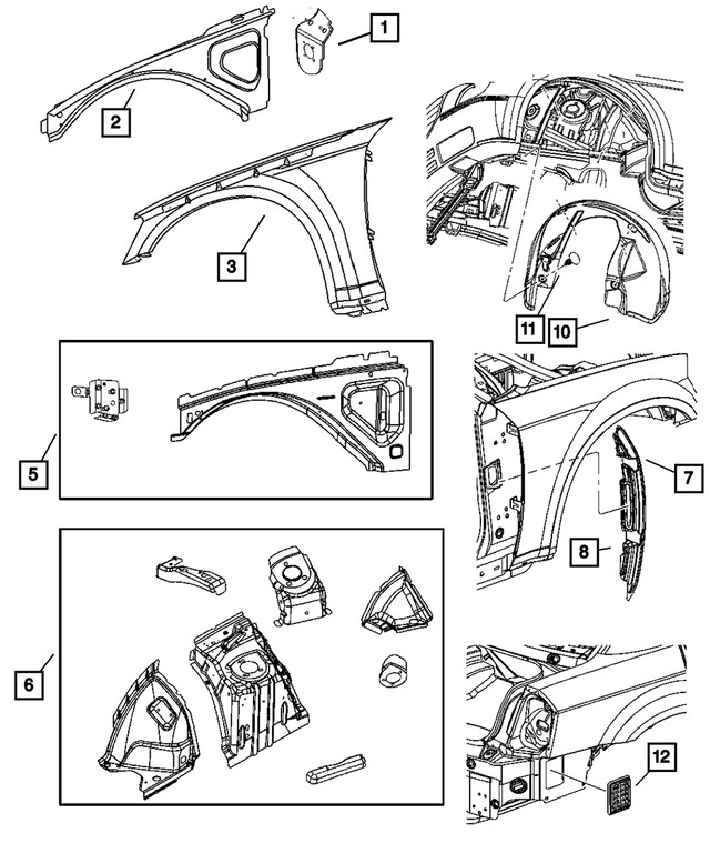 Genuine Mopar Upper Load Path Beam Right 5065504AE