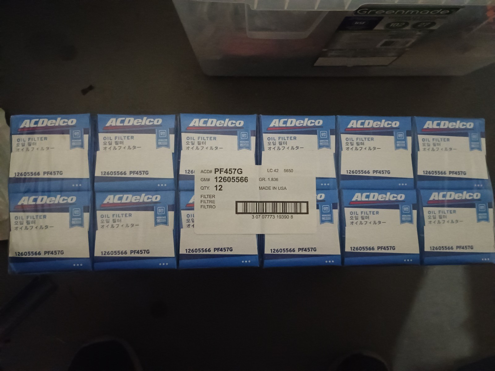12 Pack Genuine OEM ACDelco PF457G Engine Oil Filter GM 1260556 NEW 12 Pack Genuine OEM ACDelco PF457G Engine Oil Filter GM 1260556 NEW