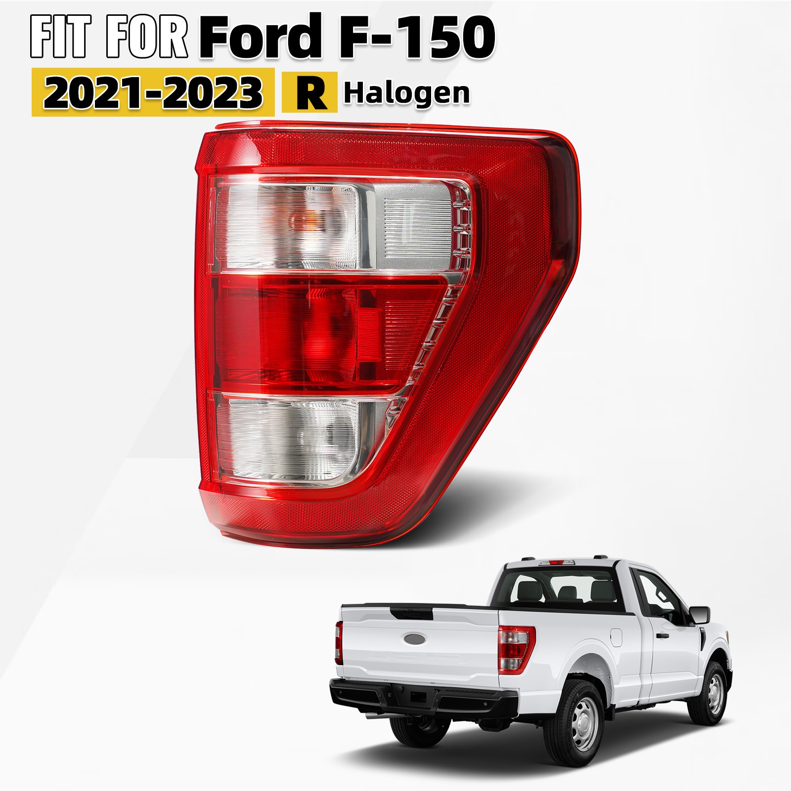 Halogen Tail Light For 2021-2023 Ford F-150 w/o Blind Spot Right Side ML3Z13404E