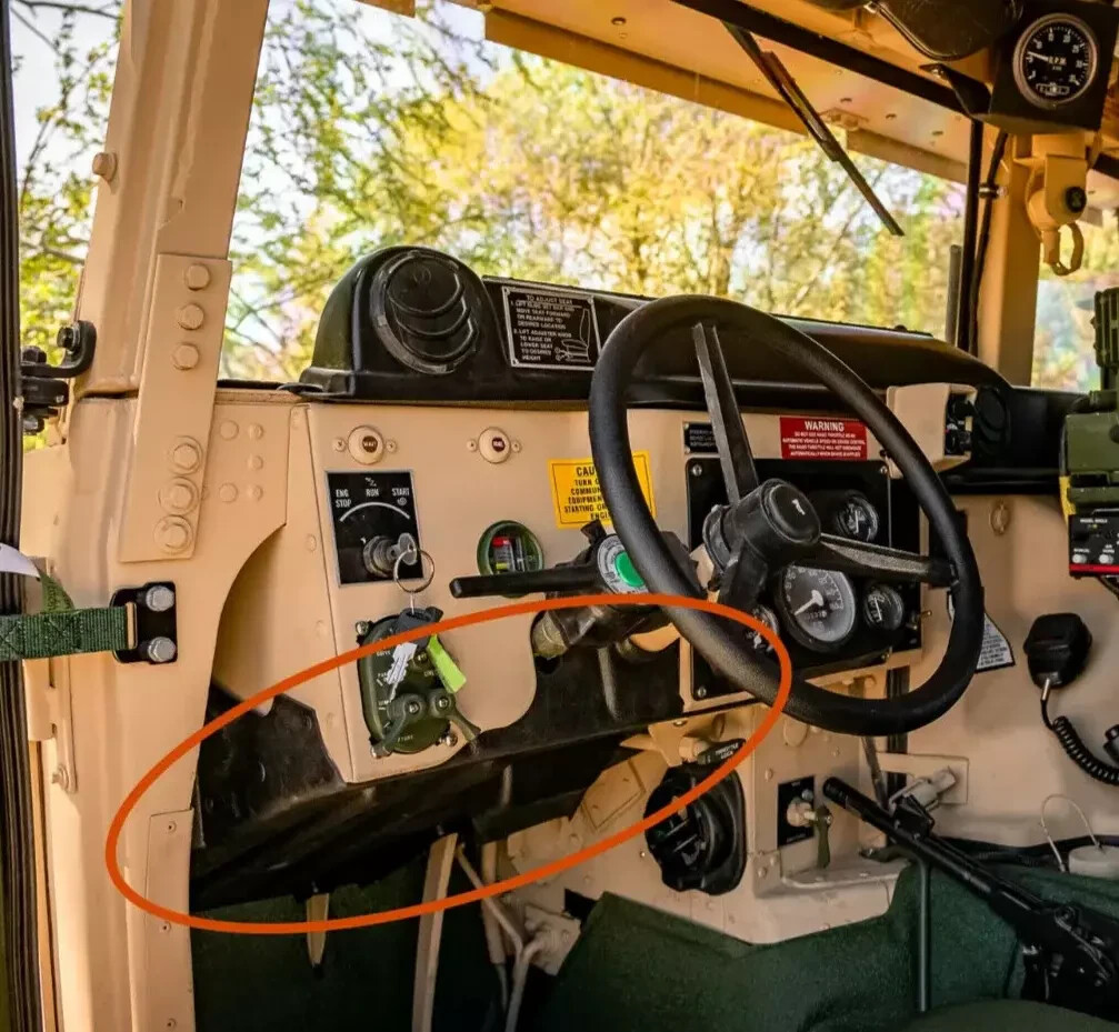 HMMWV Under Dash Driver Side Close out Panel 6044575 015483174 Humvee M1151 M998