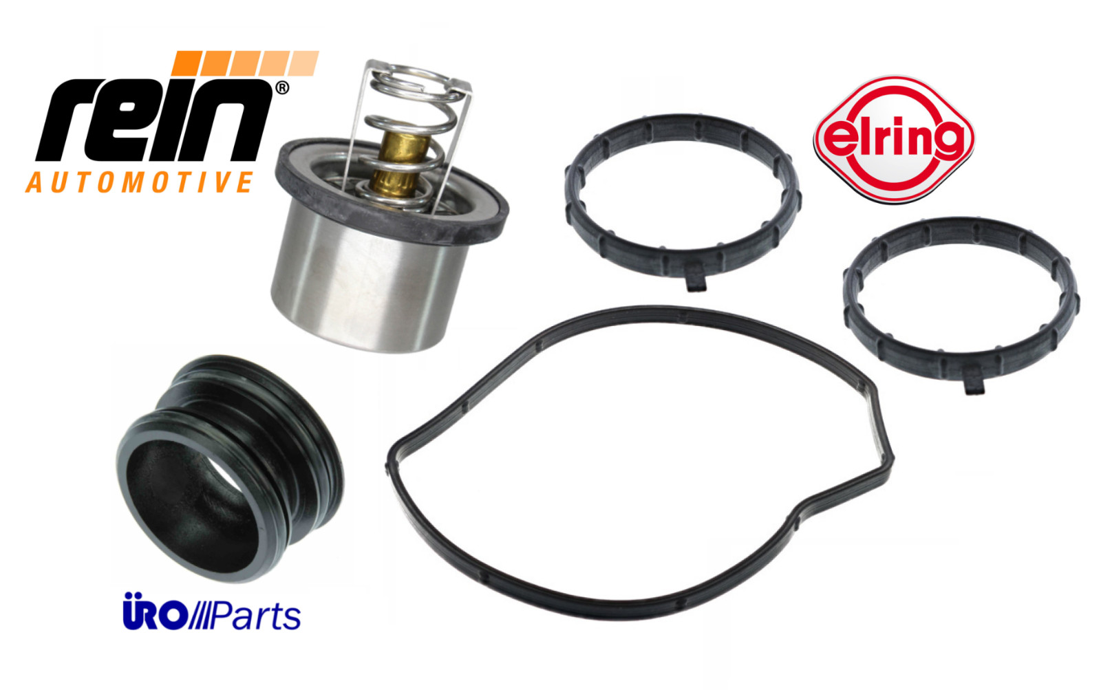 Thermostat Intake Socket Water Pump Gasket Kit 5pcs OE Spec for Porsche Cayenne