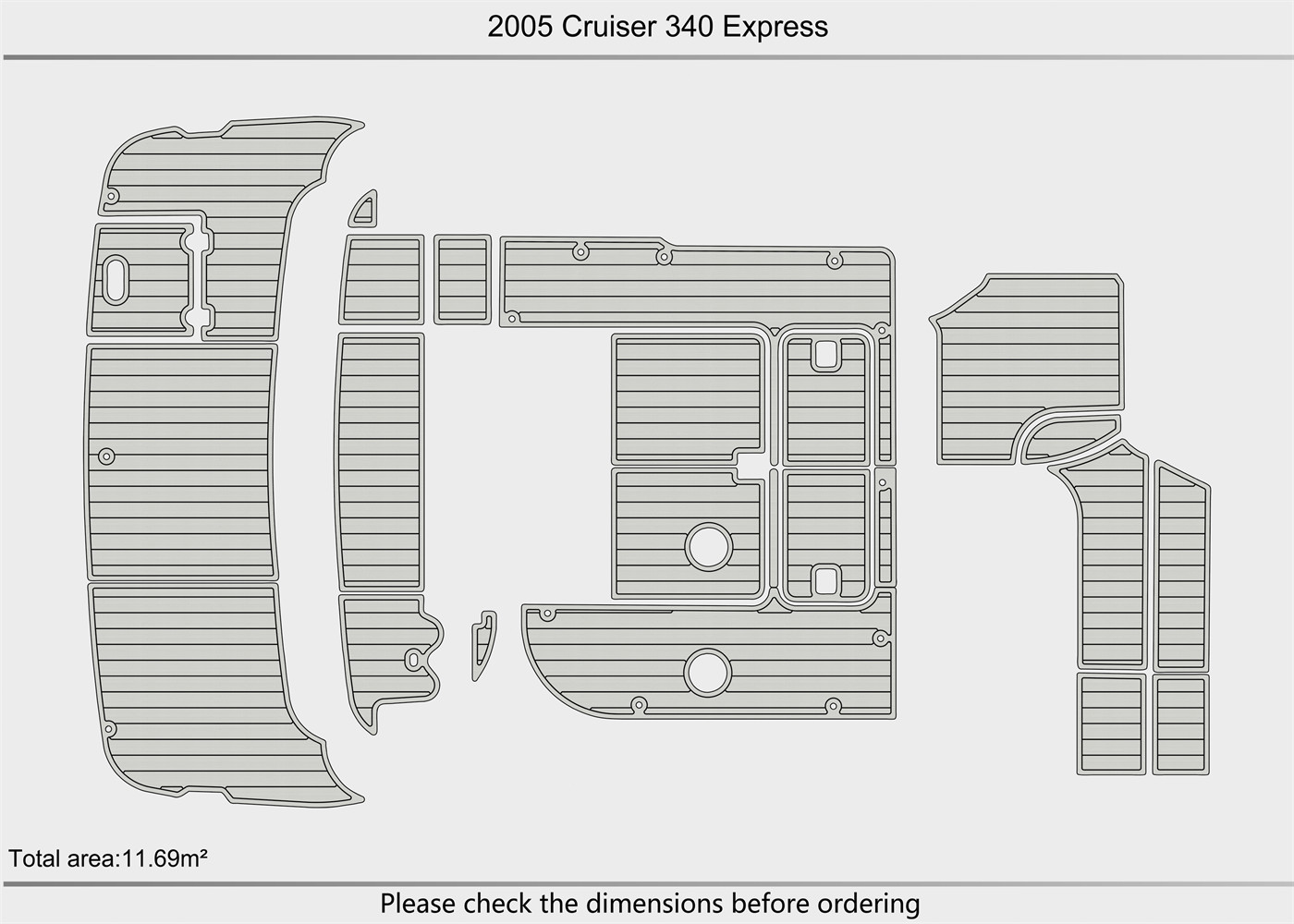 2005 Cruisers 340 Express DuraEVA Boat flooring