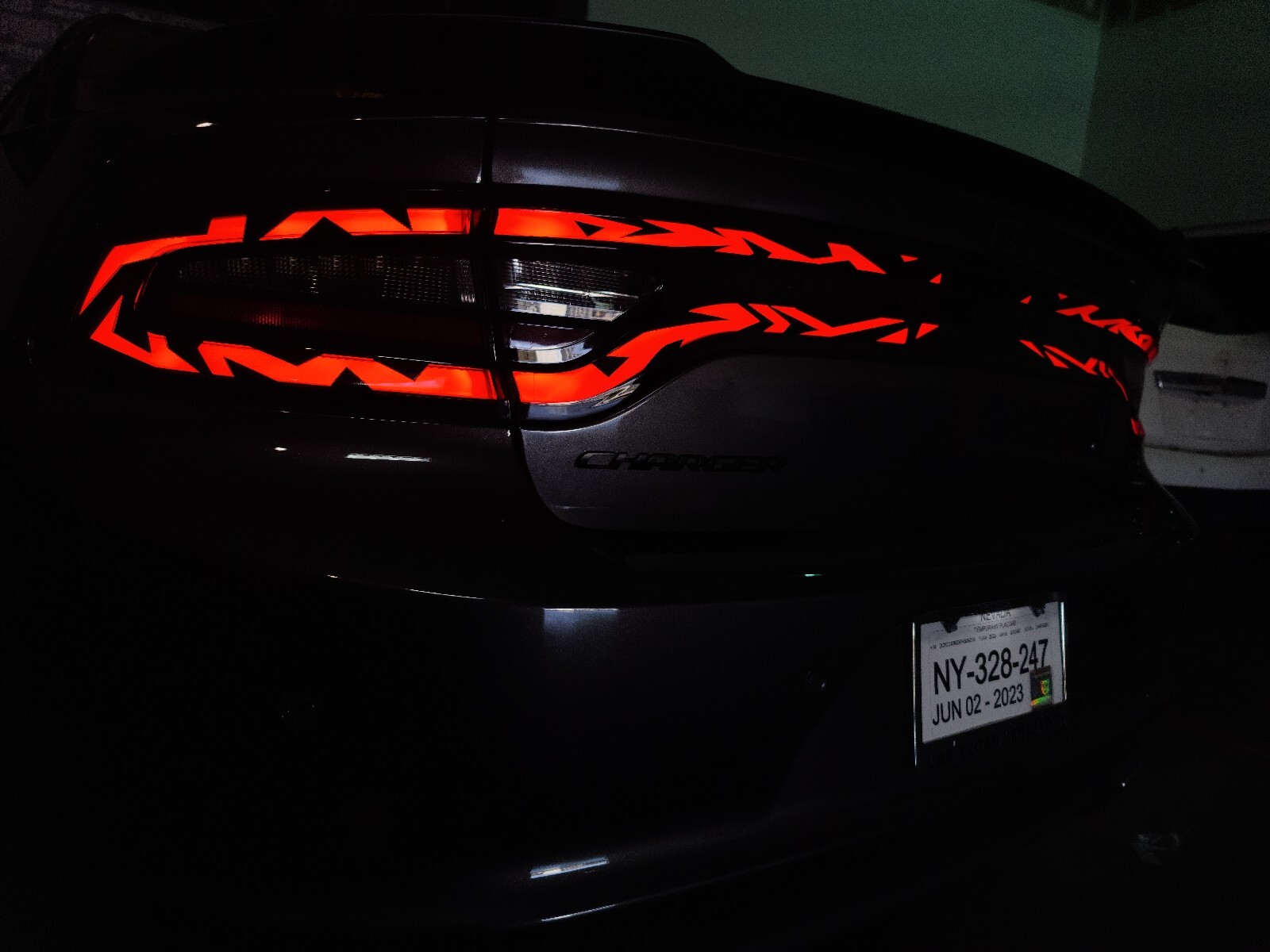 For 2015 - 2023 Charger Tail Light Race Race Track Precut Overlay Rear Decal...