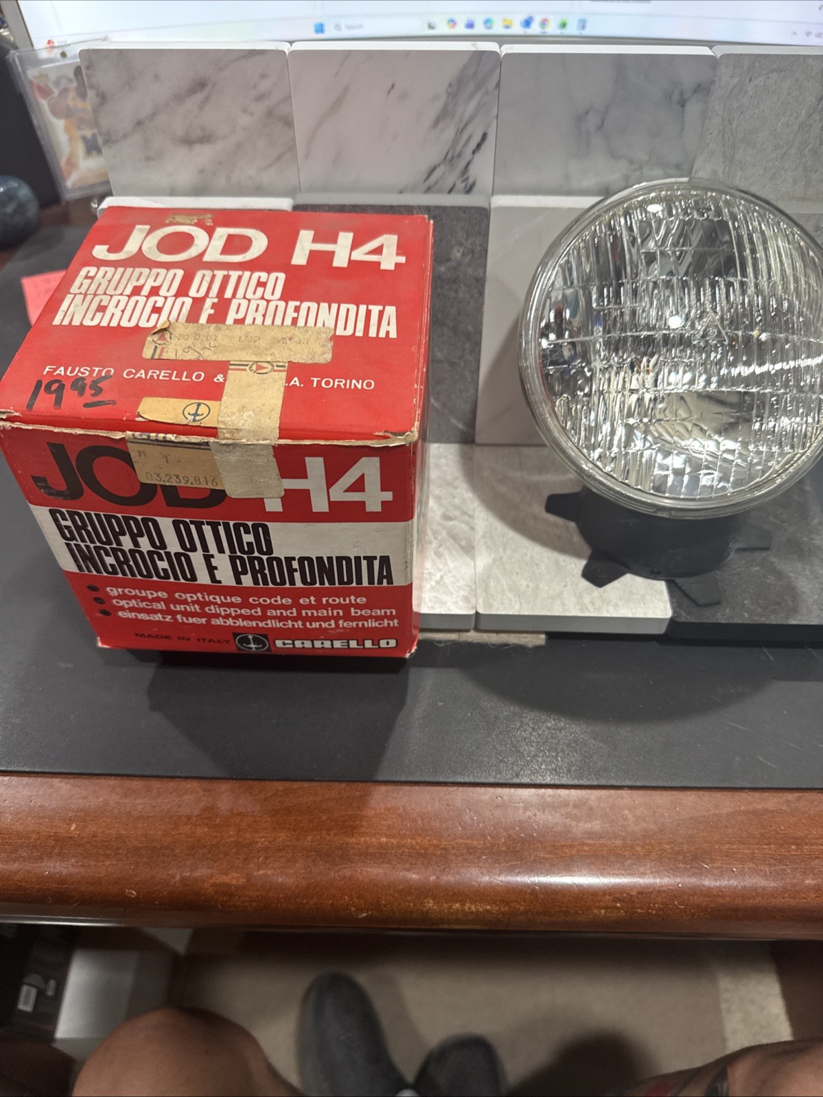 1970 NOS Carello Headlight Ferrari Lamborghini Maserati Alfa Romeo Harley 1970 NOS Carello Headlight Ferrari Lamborghini Maserati Alfa Romeo Harley