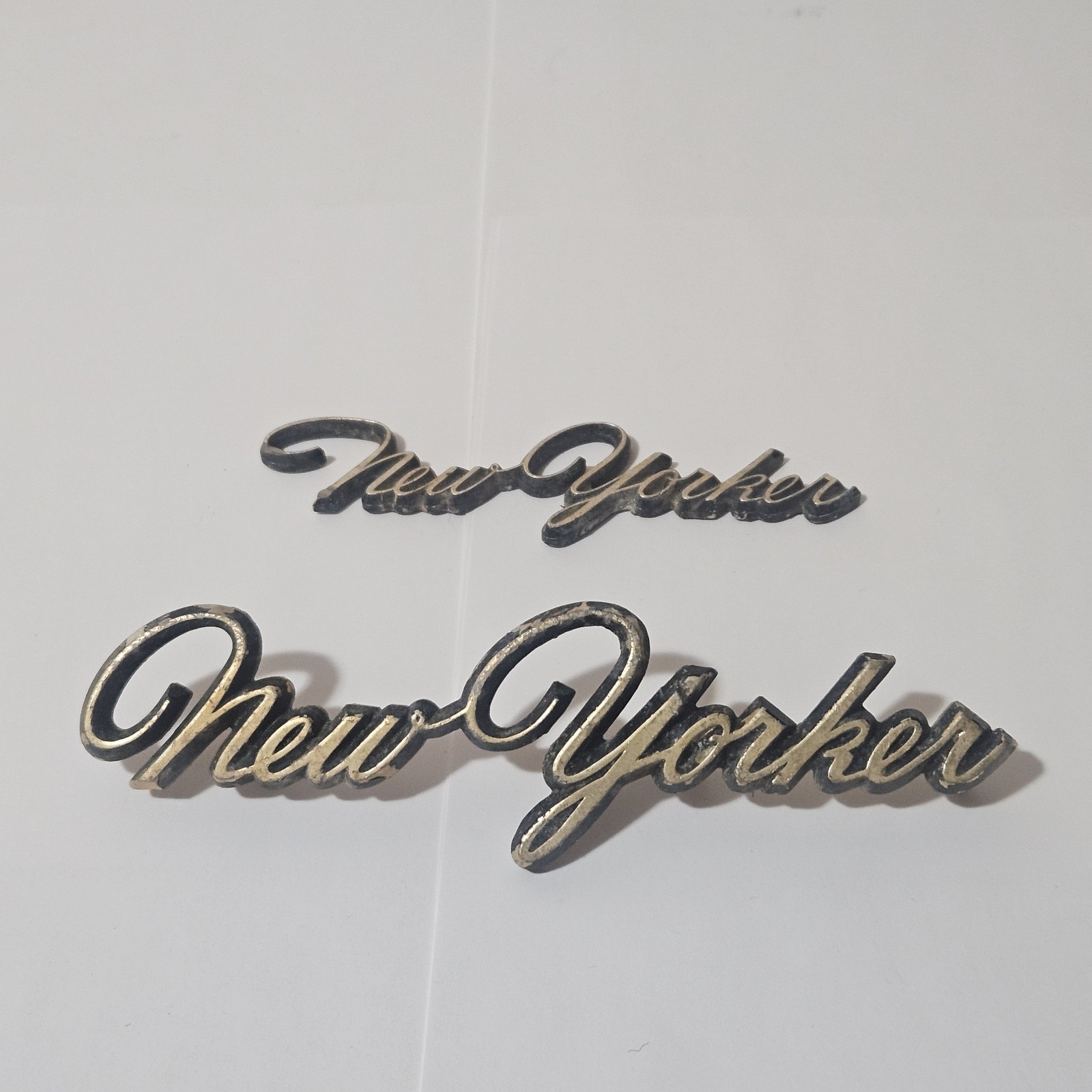 Lot 2 Vintage 1988-93 Chrysler New Yorker OEM Emblem Badge Logo Symbol Insignia Lot 2 Vintage 1988-93 Chrysler New Yorker OEM Emblem Badge Logo Symbol Insignia