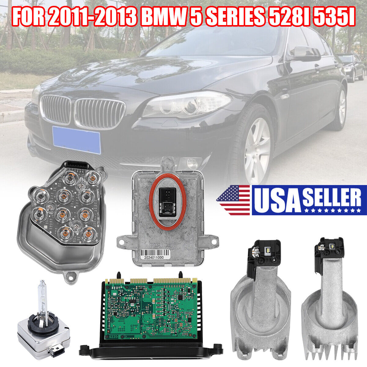 Xenon Ballast Bulb LED Module Diode Kit LH for BMW 5 Series 528i 535i 2011-2013