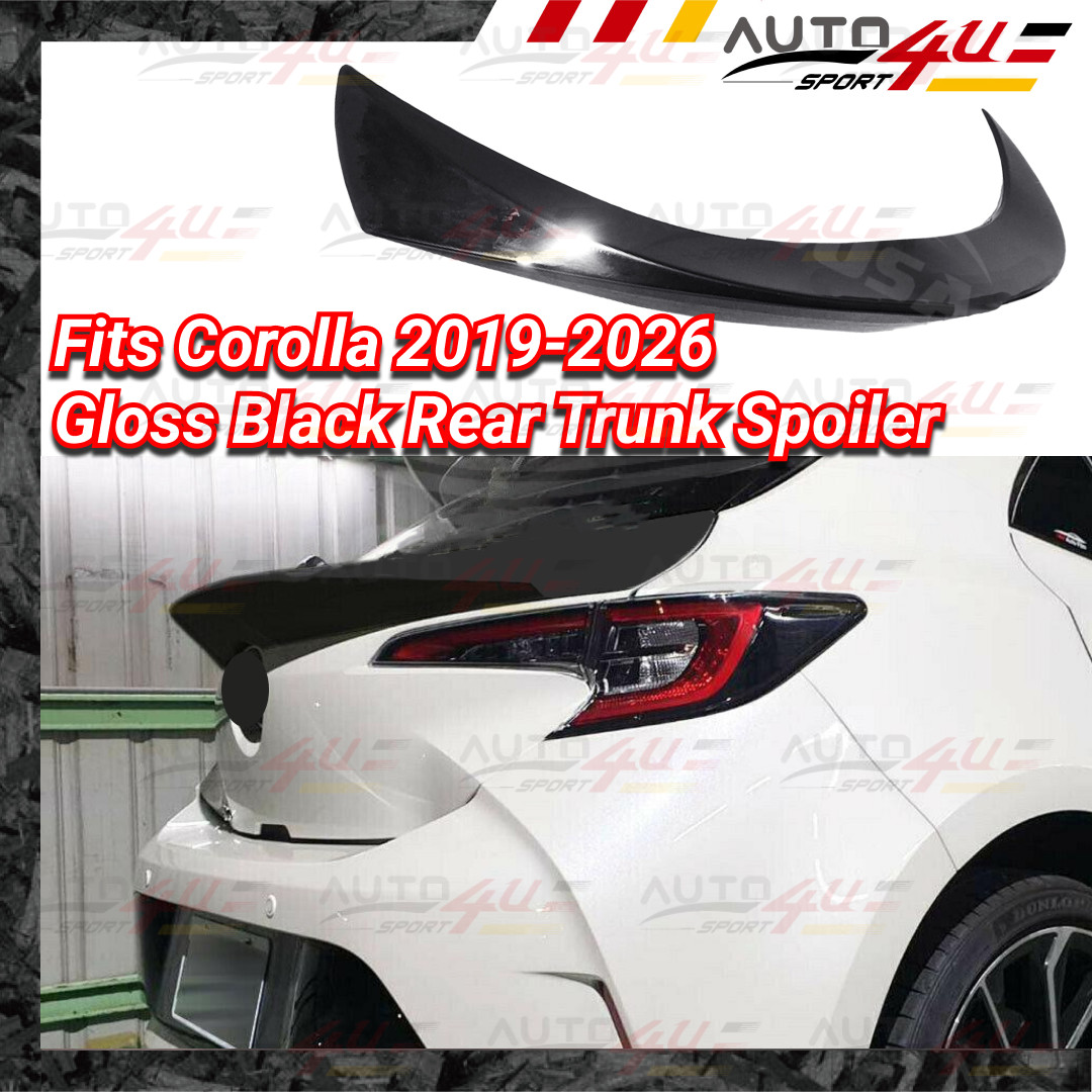 Fits 2019-26 Toyota Corolla Hatchback Gloss Black Rear Middle Trunk Spoiler Wing Fits 2019-26 Toyota Corolla Hatchback Gloss Black Rear Middle Trunk Spoiler Wing