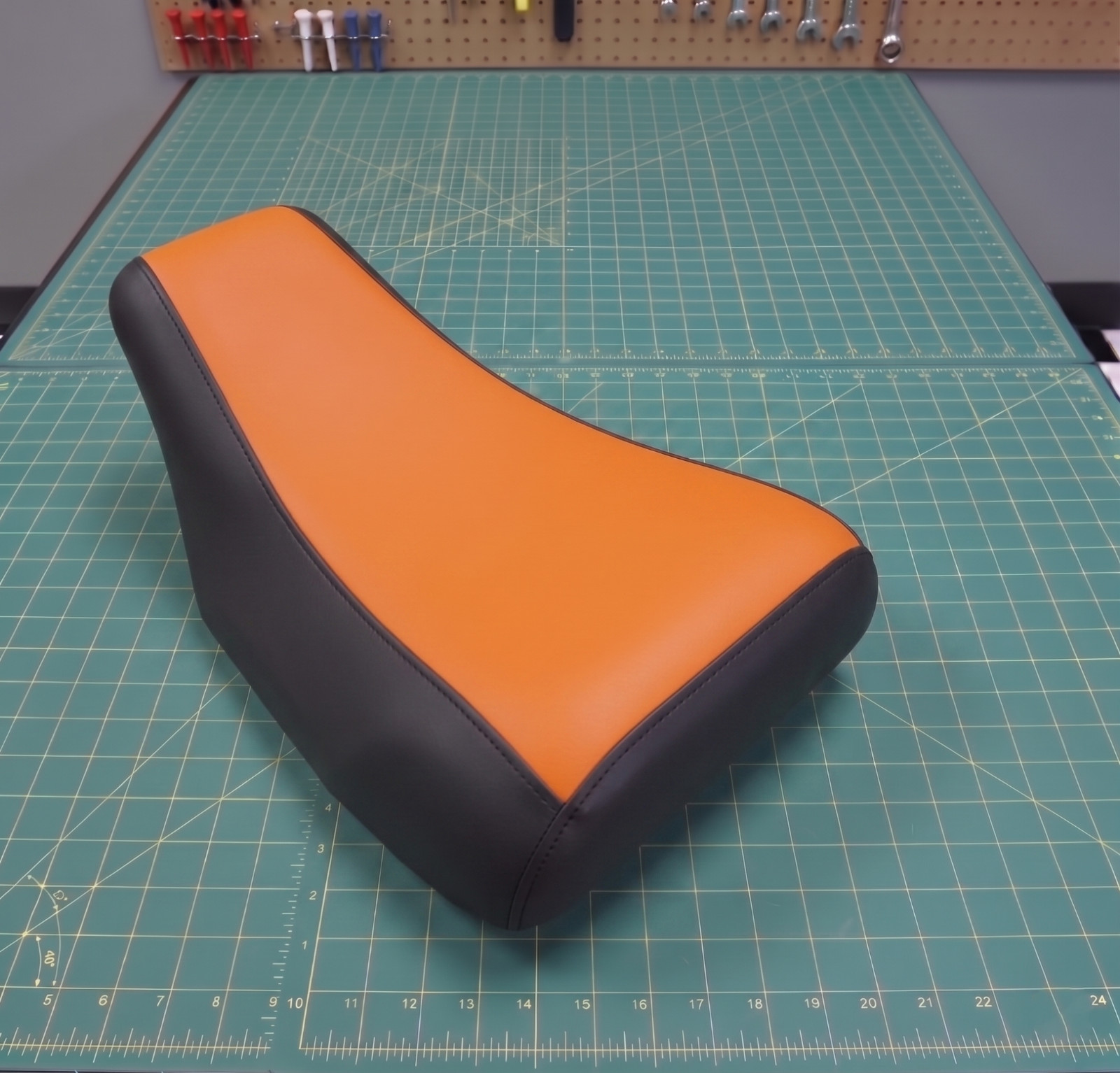 Honda TRX350 TRX400 Rancher 2000 To 2003 Models Orange Black Vinyl Seat Cover
