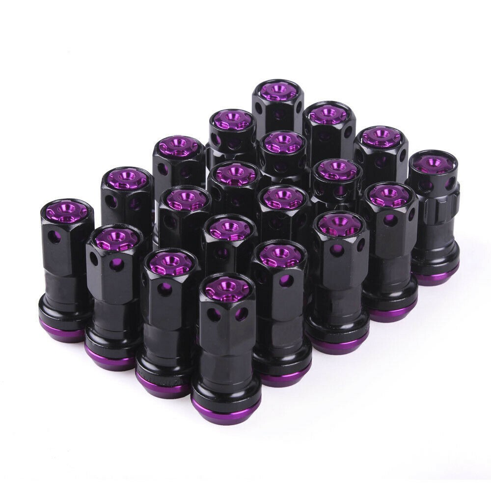 20pcs Purple M12 x 1.5 mm Composite Close End Heavy Duty Wheel Lug Nuts R40