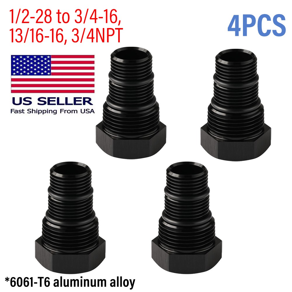 4PCS Oil Filter Threaded Adapter 1/2 4PCS Oil Filter Threaded Adapter 1/2
